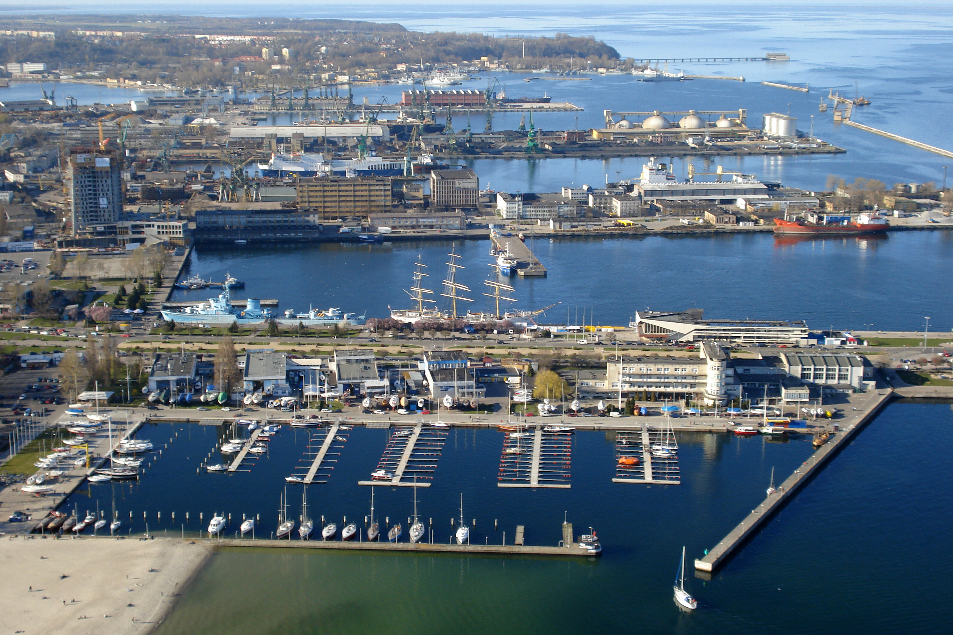 Port Of Gdynia With Ships And Docks Image Free Stock Photo Public 