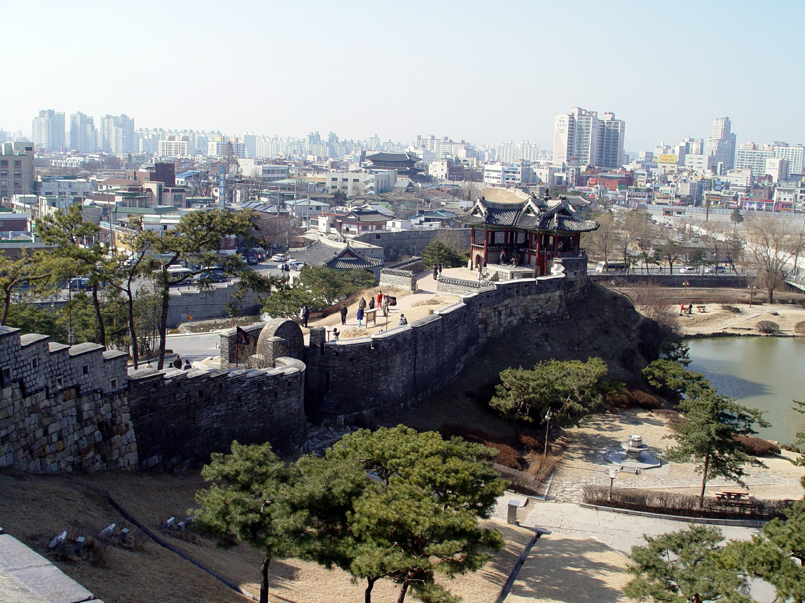  Suwon  City in South Korea Cityscape image Free stock 