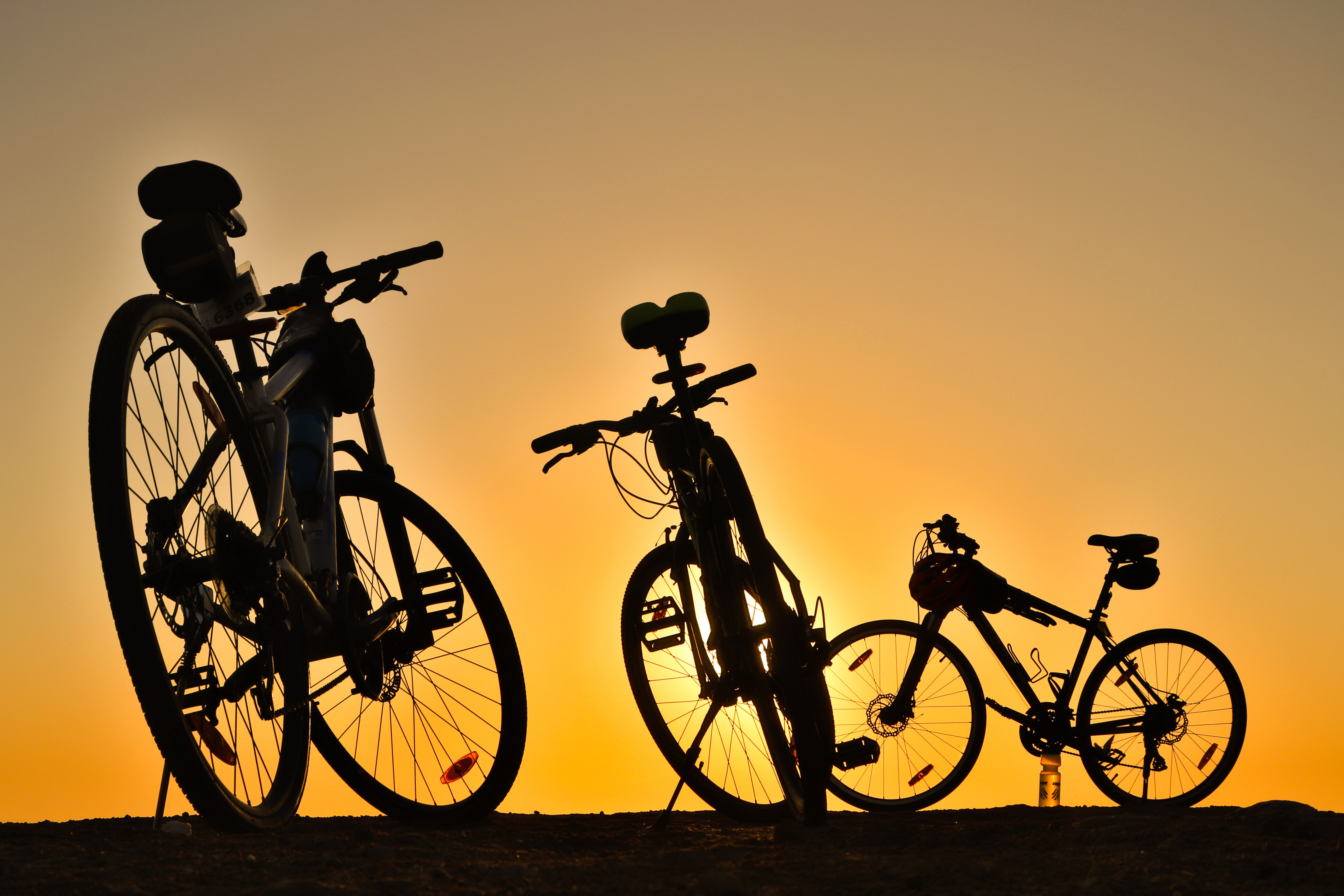 Bicycles in the sunset image - Free stock photo - Public Domain photo - CC0 Images
