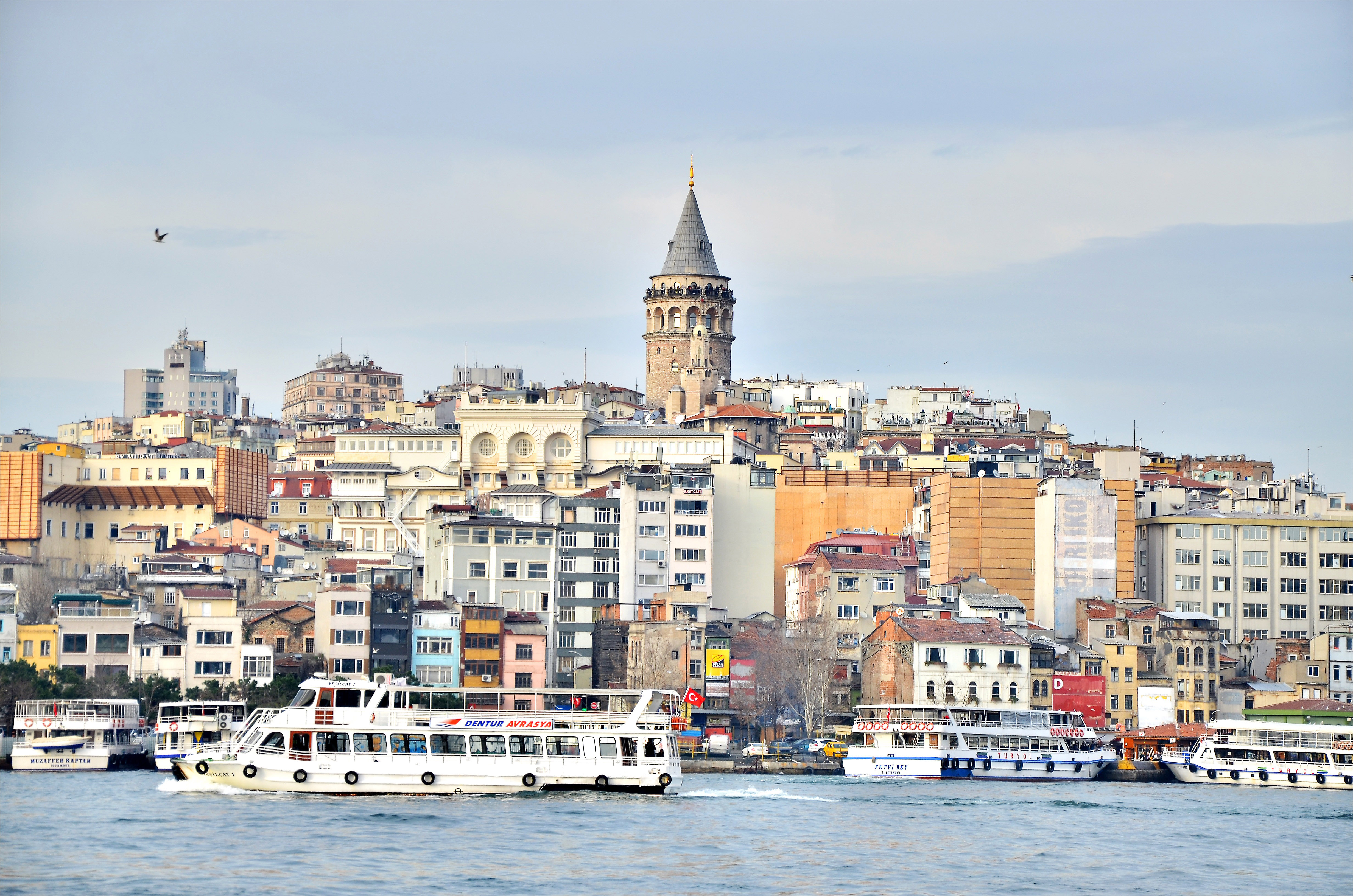 Skyline with buildings and Cityscape in Istanbul, Turkey ...