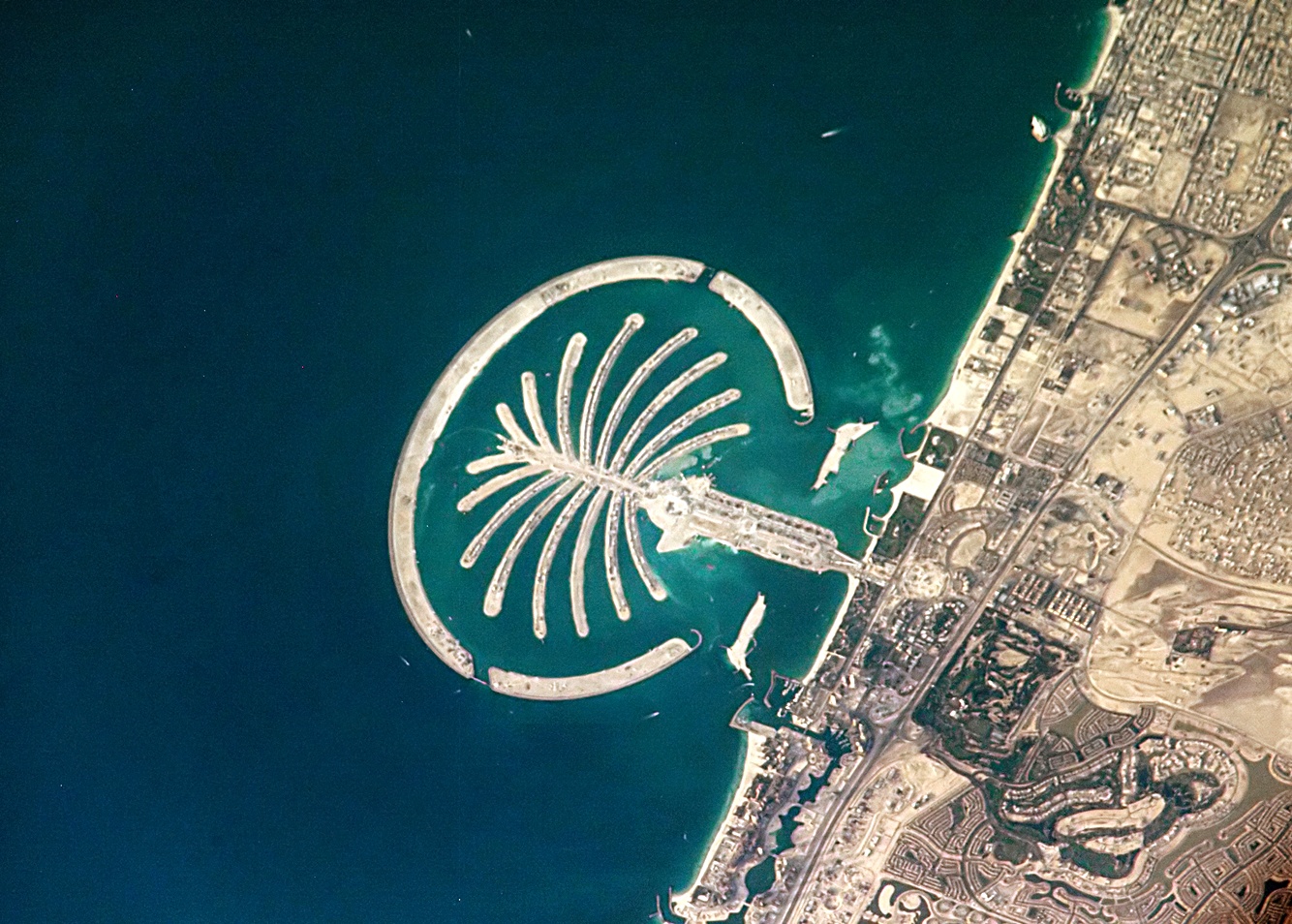 Aerial view of Palm Jumeirah