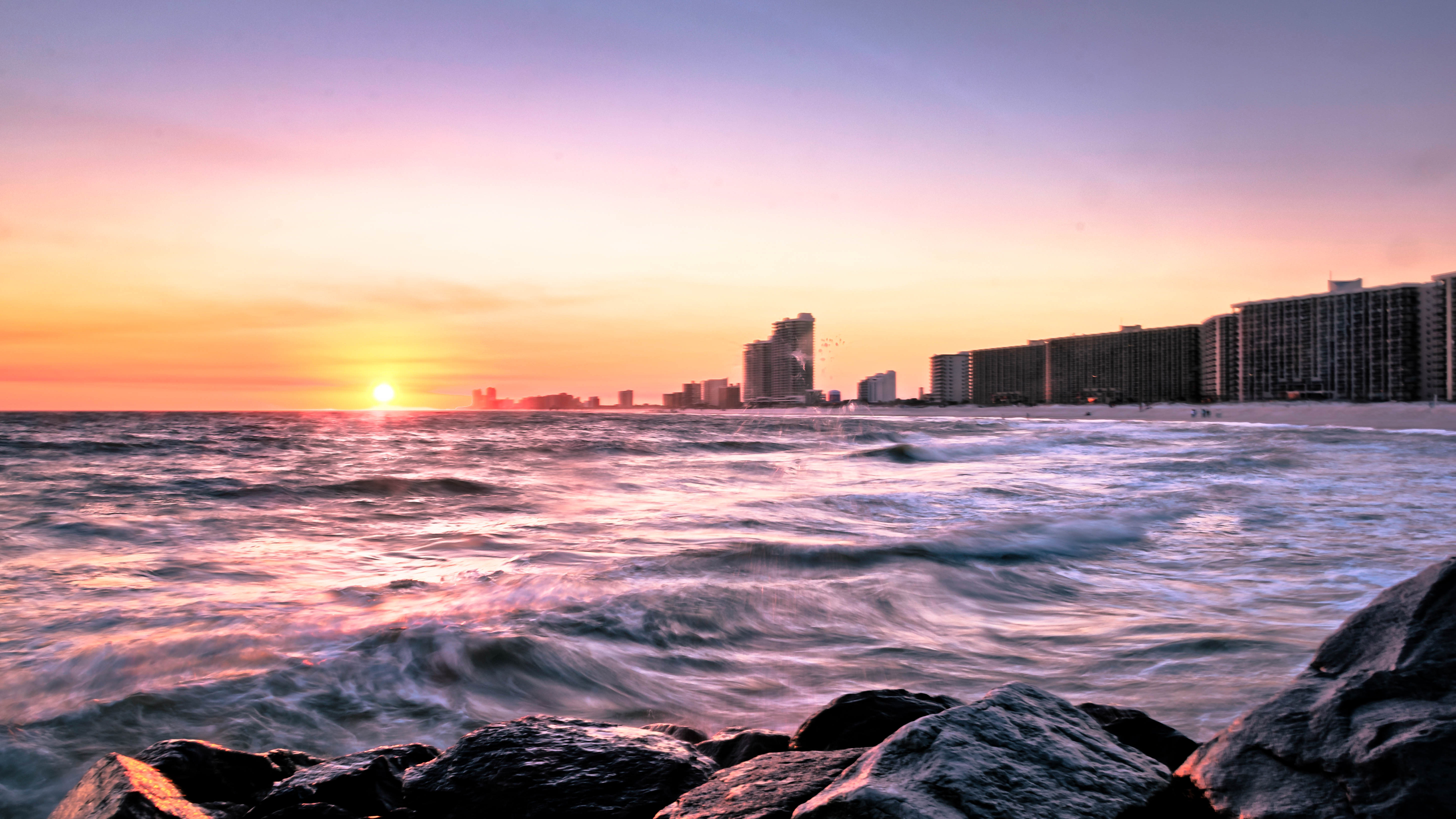 Sunset At Orange Beach Al Scenic Image Free Stock Photo Public Domain Photo Cc0 Images