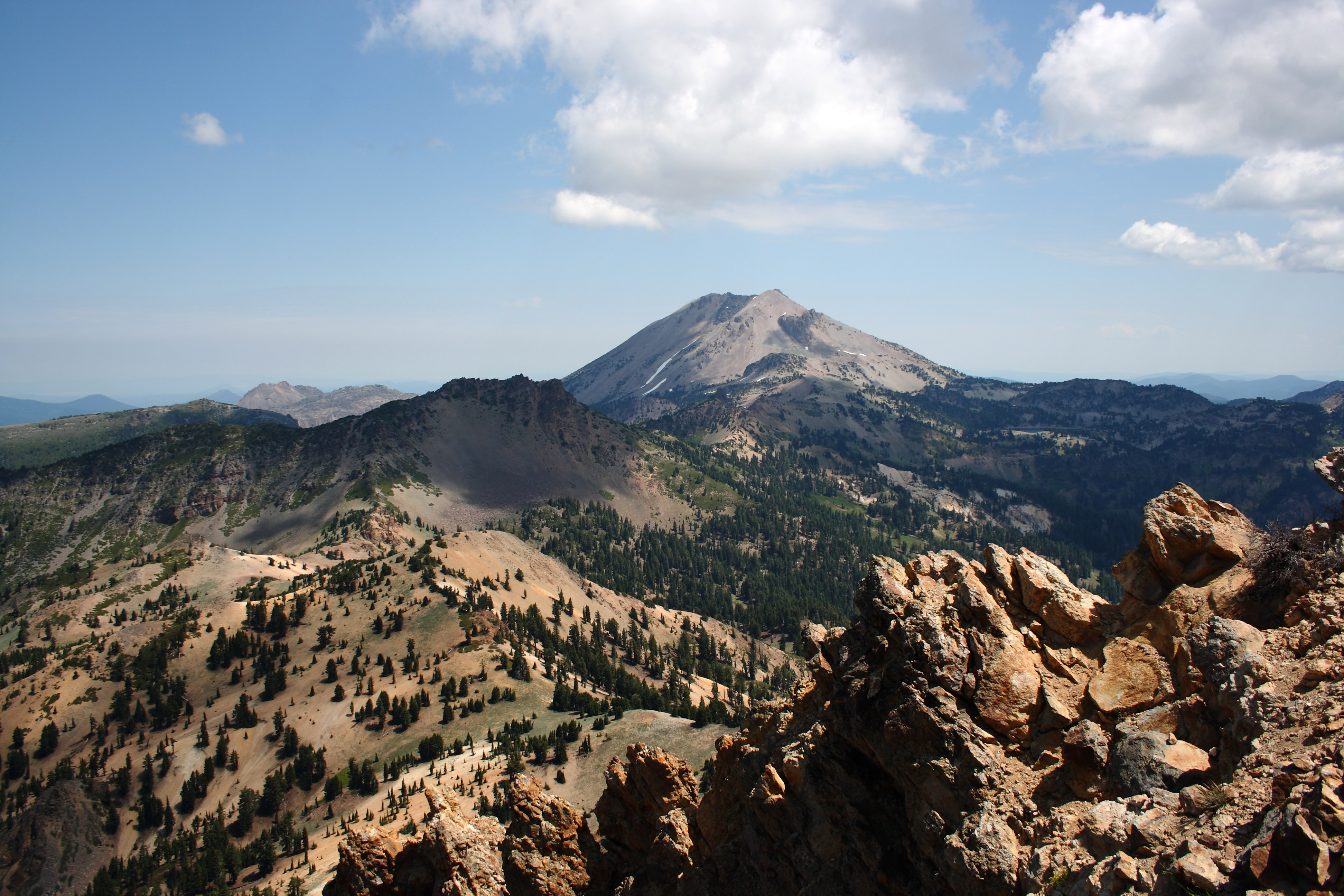 Peak And Volcano At Lassen Volcanic National Park California Image