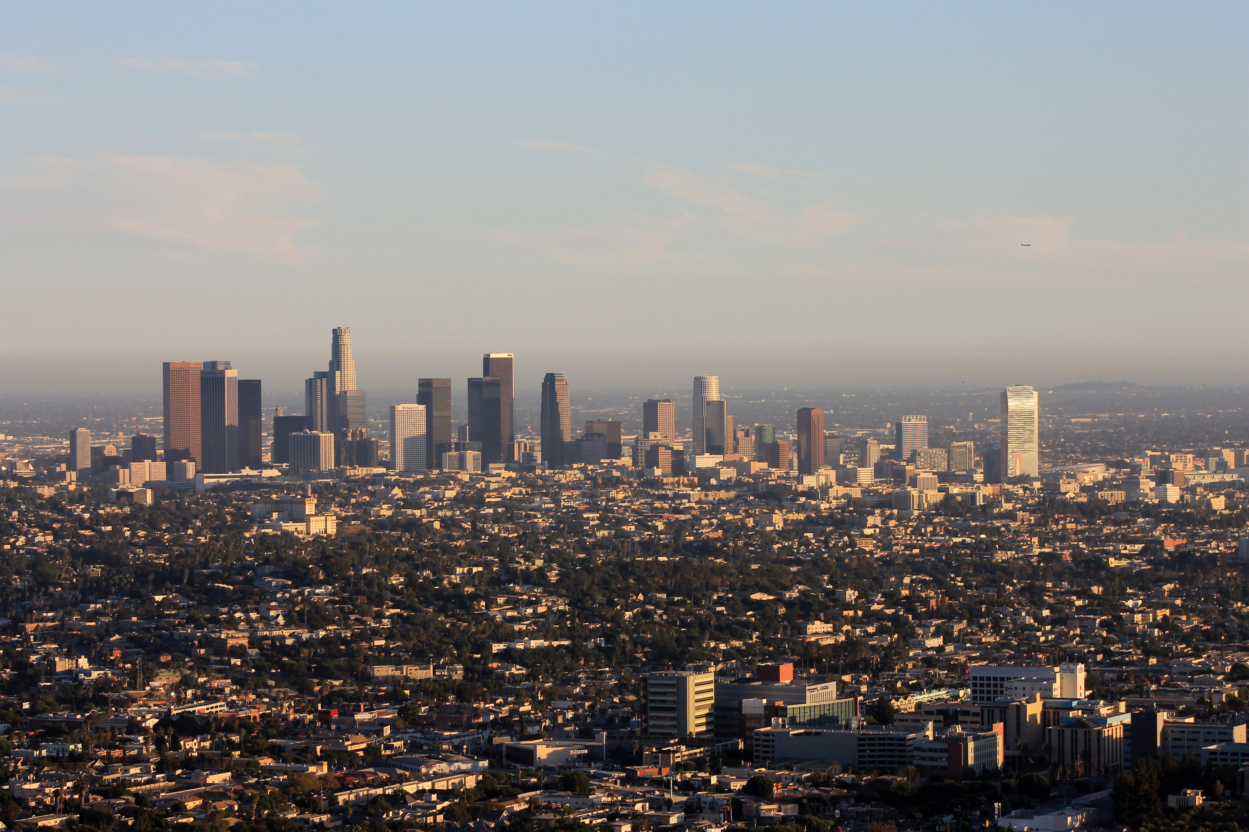 Skyline Of Los Angeles California During The Day Image Free Stock