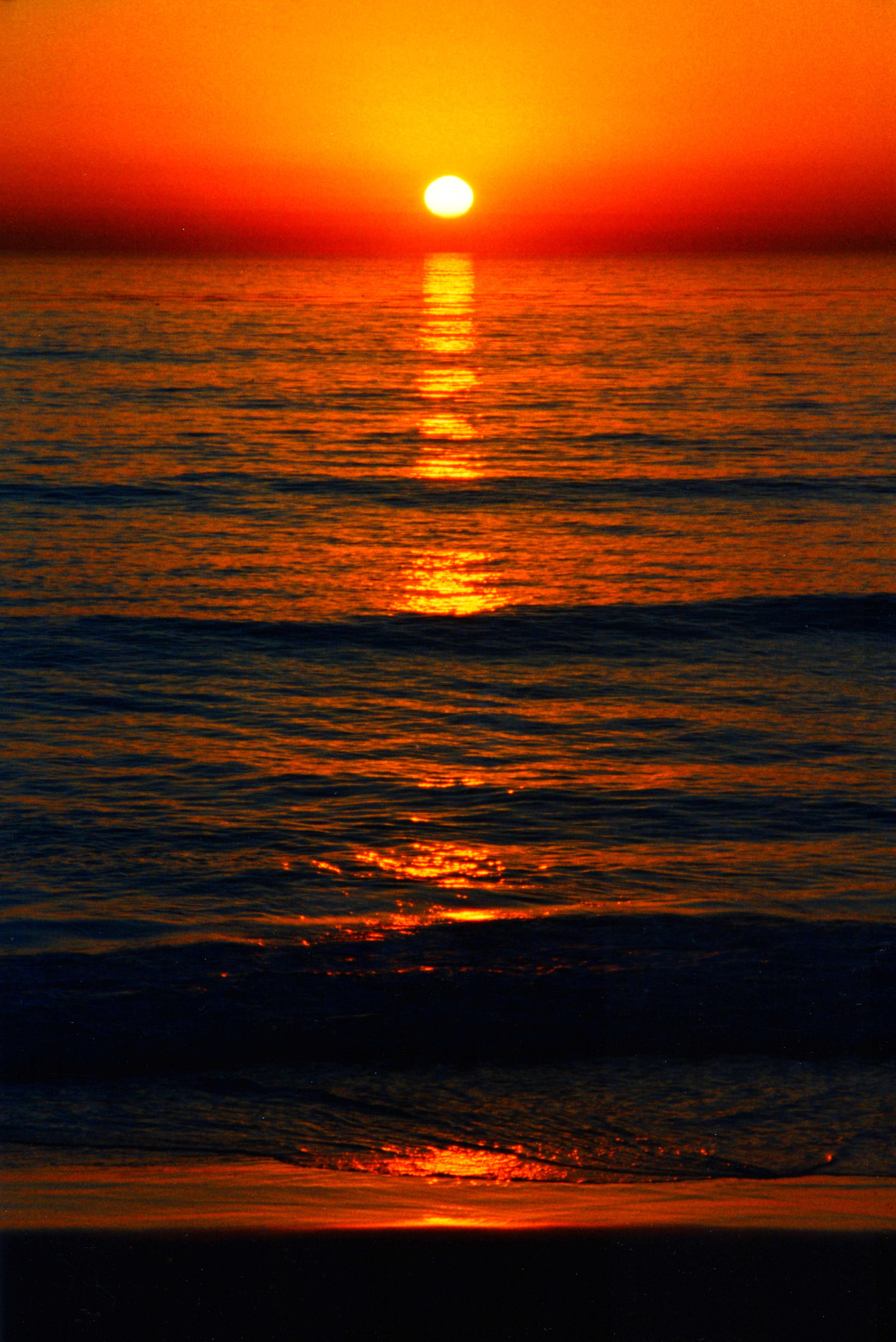 Sunset over the Ocean Seascape in San Diego, California image - Free