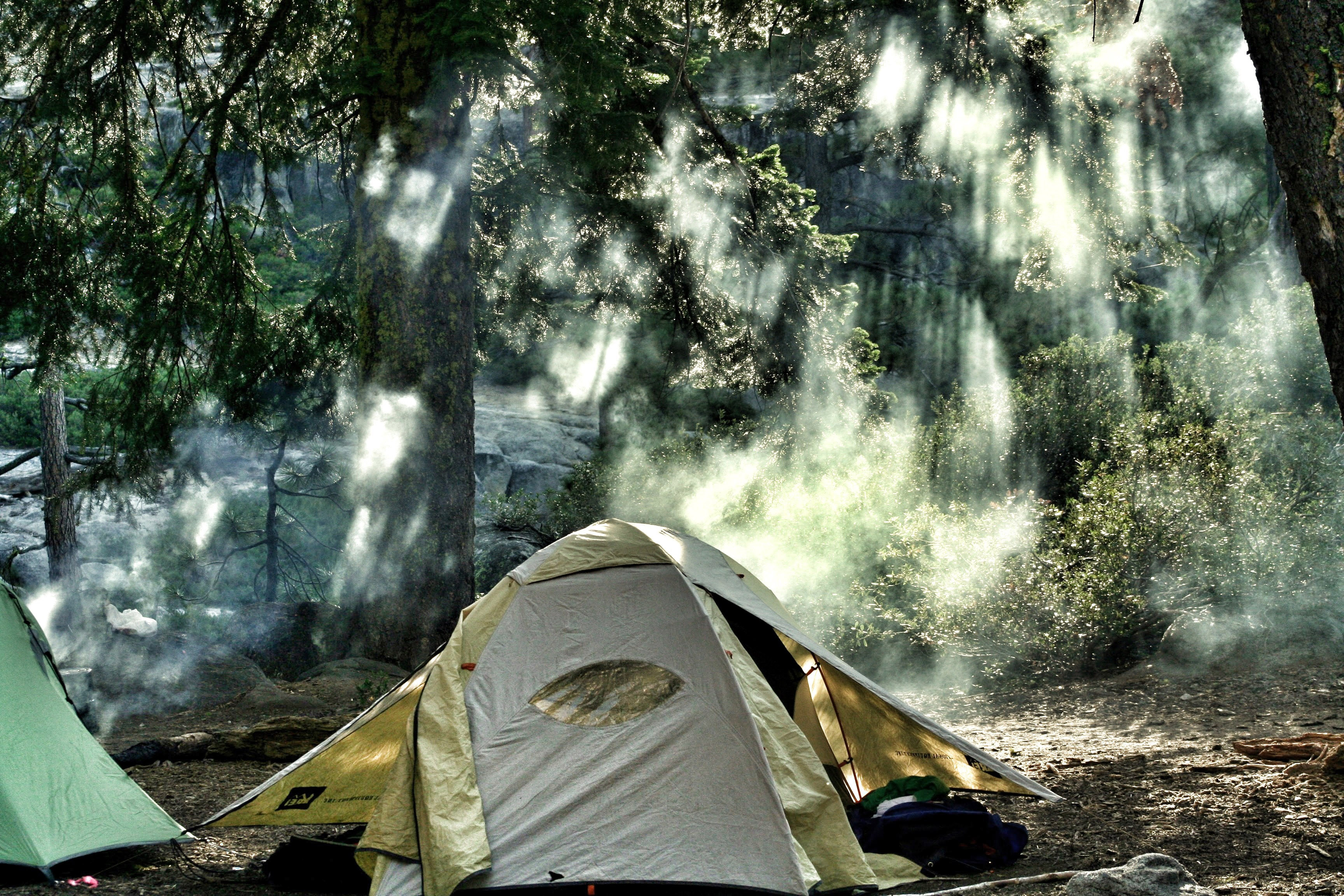 Camping in the Yosemite Valley at Yosemite National Park, California