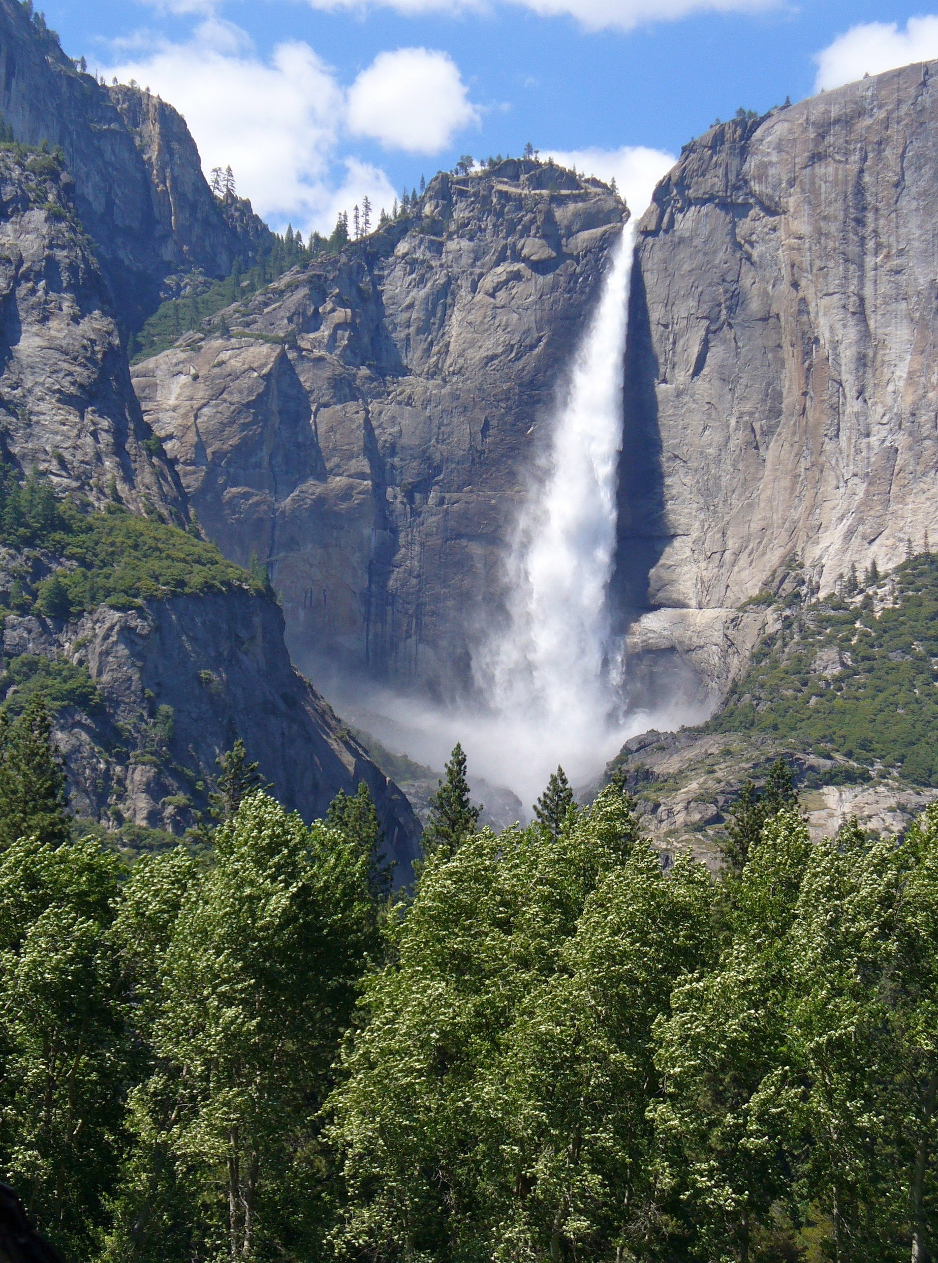Waterfall and landscape in Yosemite National Park, California image