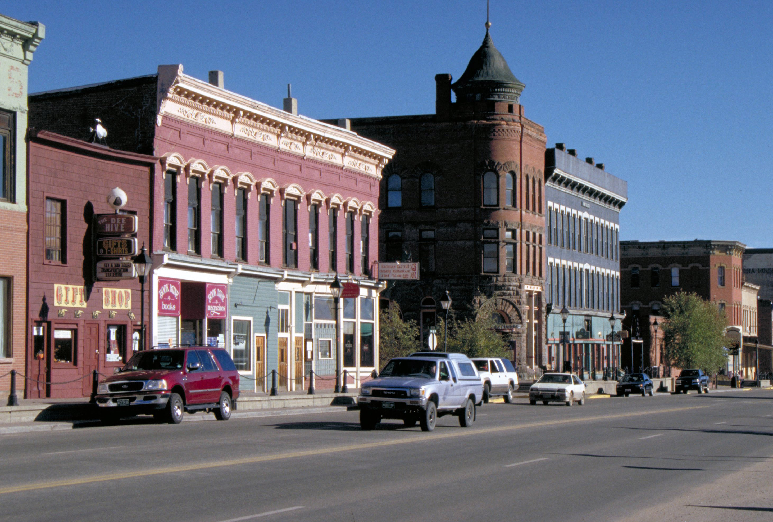 Downtown Leadville buildings and street in Colorado image - Free stock ...
