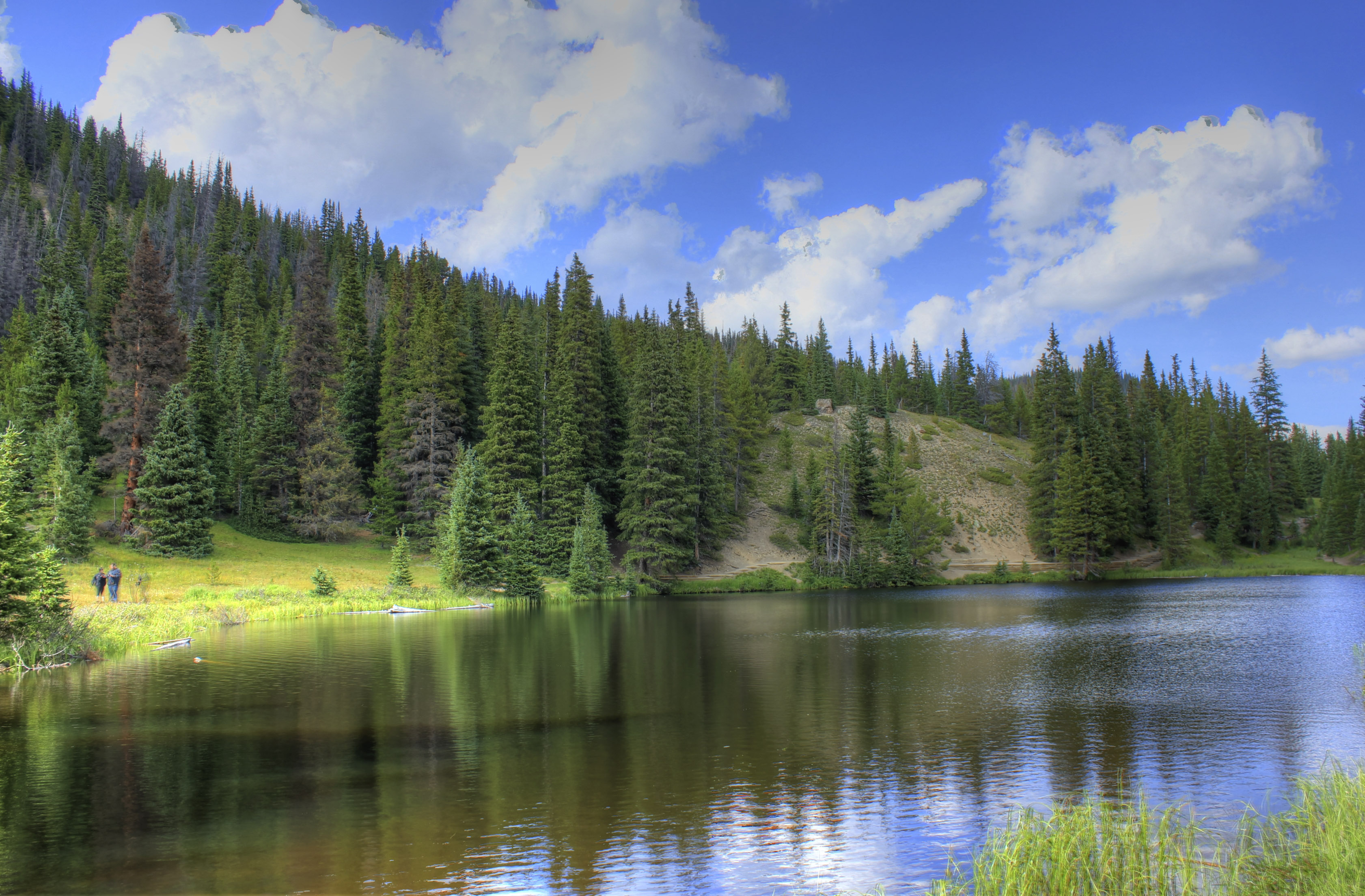 Landscape By The Lake In Rocky Mountains National Park Colorado Image