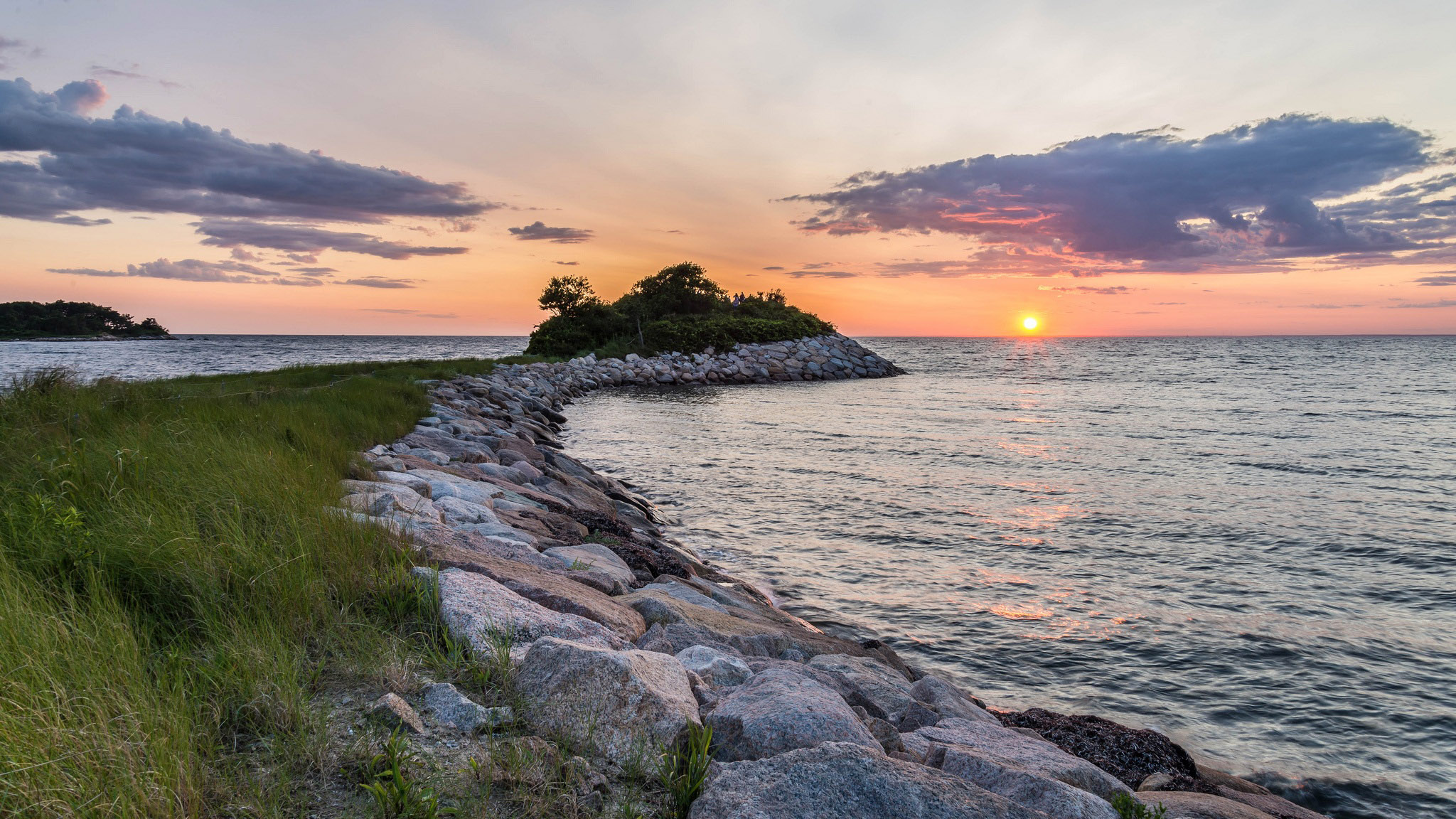 Sunset and Dusk landscape over Cape Cod, Massachusetts image Free