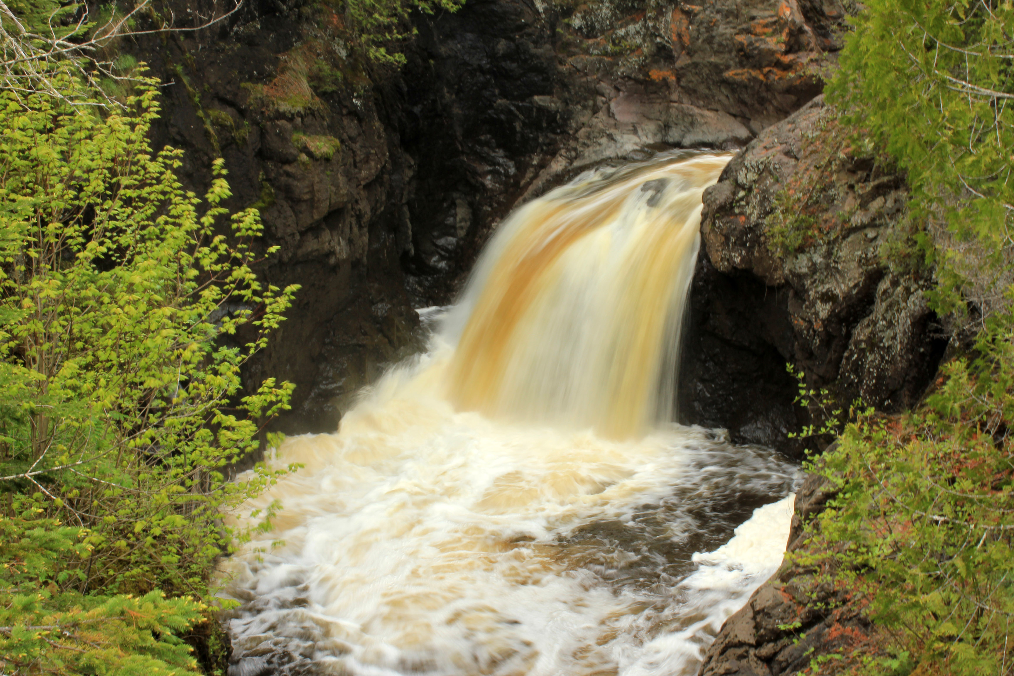 Falls And Pool At Cascade River State Park Minnesota Image Free