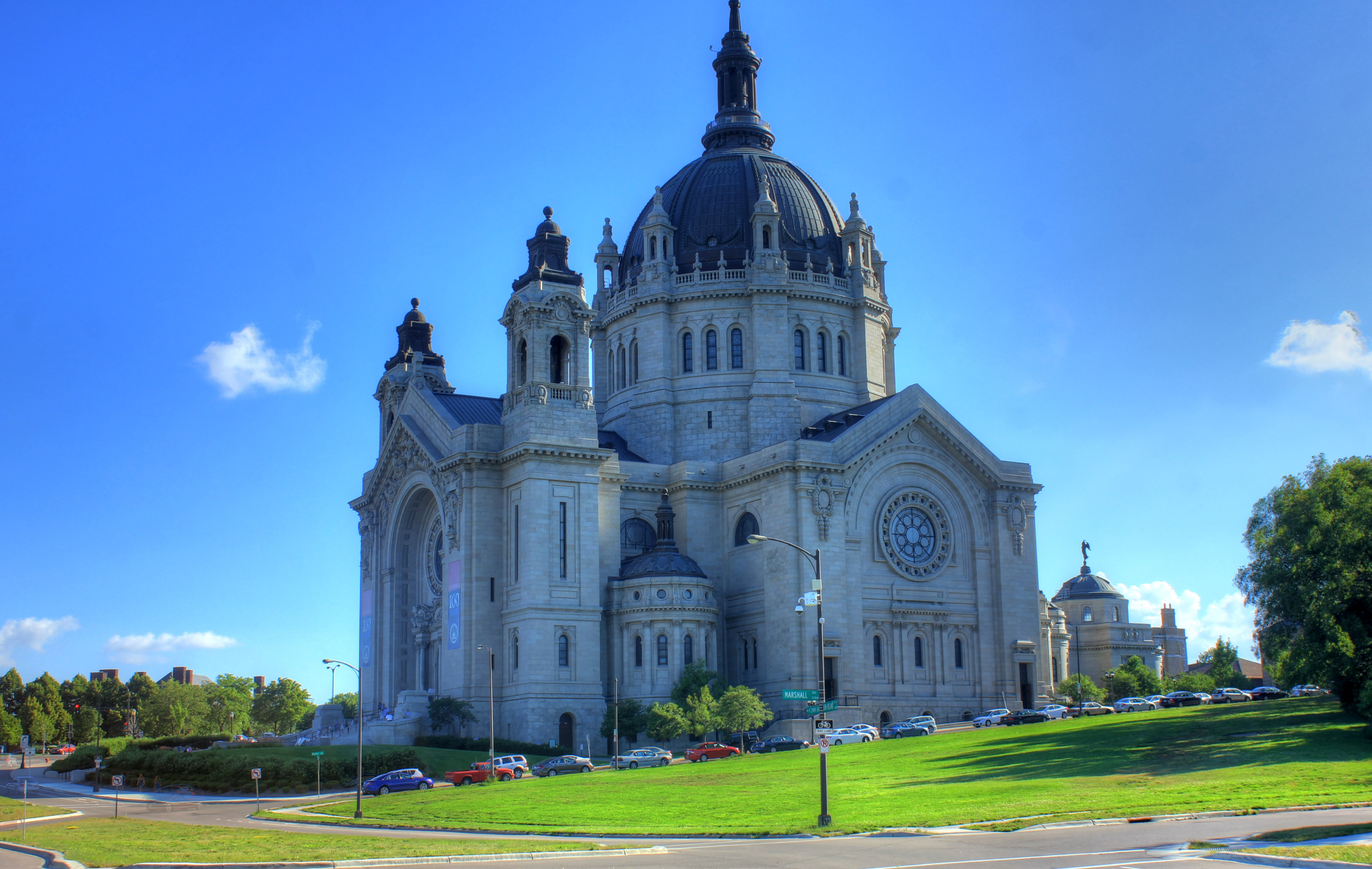 Large Cathedral Building At St Paul Minnesota Image Free Stock 