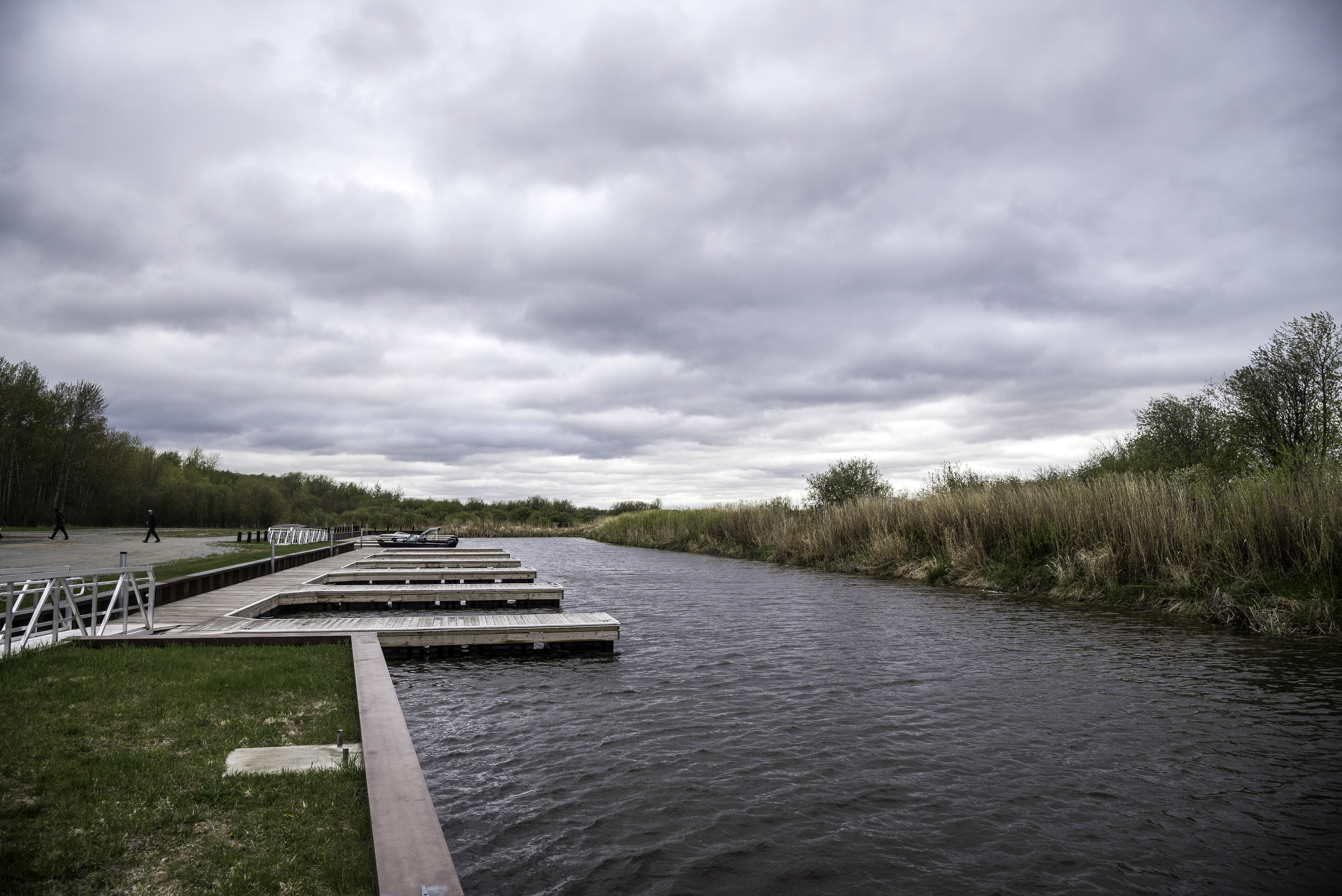 Boat Launch under clouds at Zippel Bay State Park image 