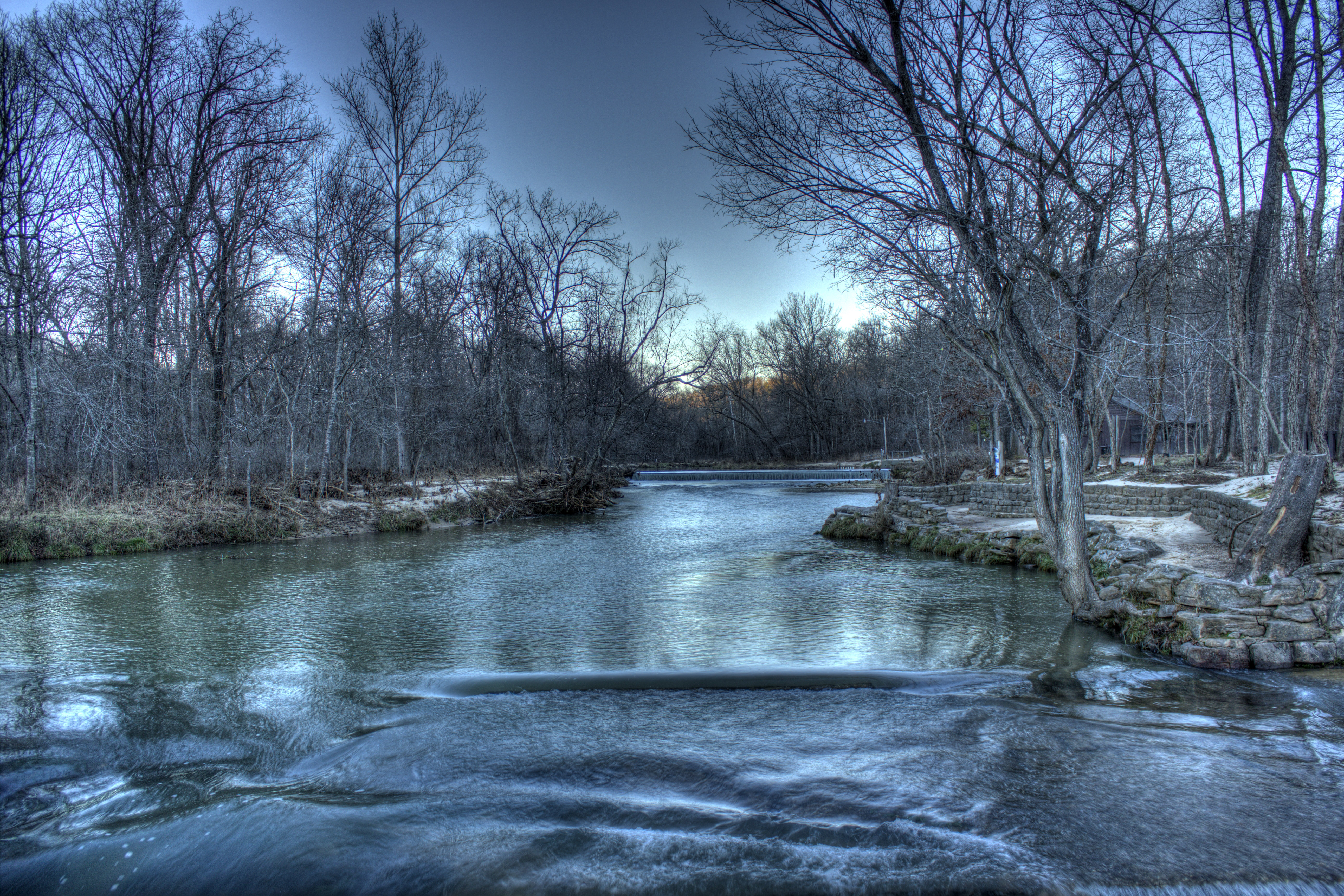 The flowing Current River at Montauk State Park, Missouri image - Free