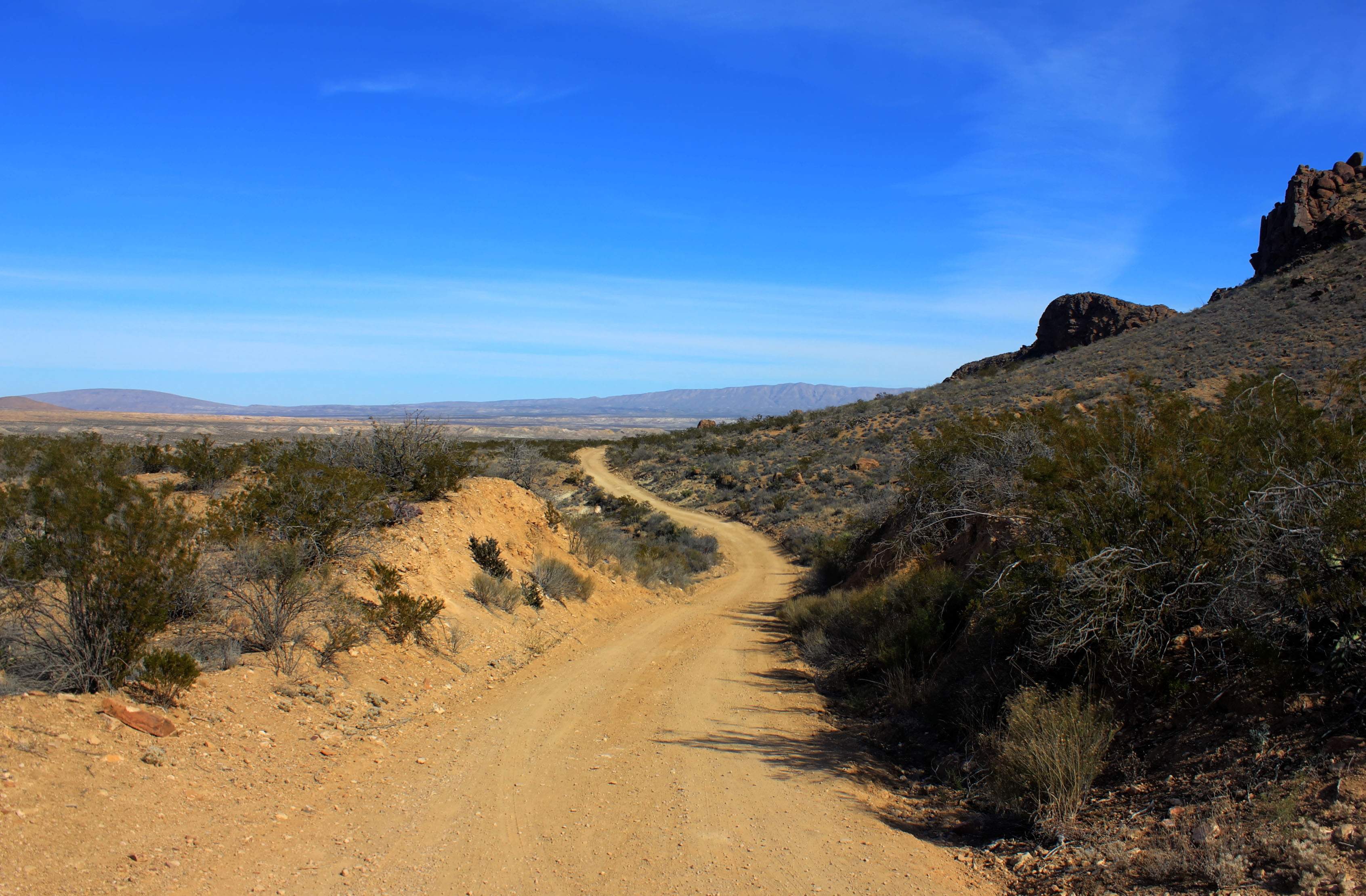 Path through the sands at Big Bend National Park, Texas image - Free ...