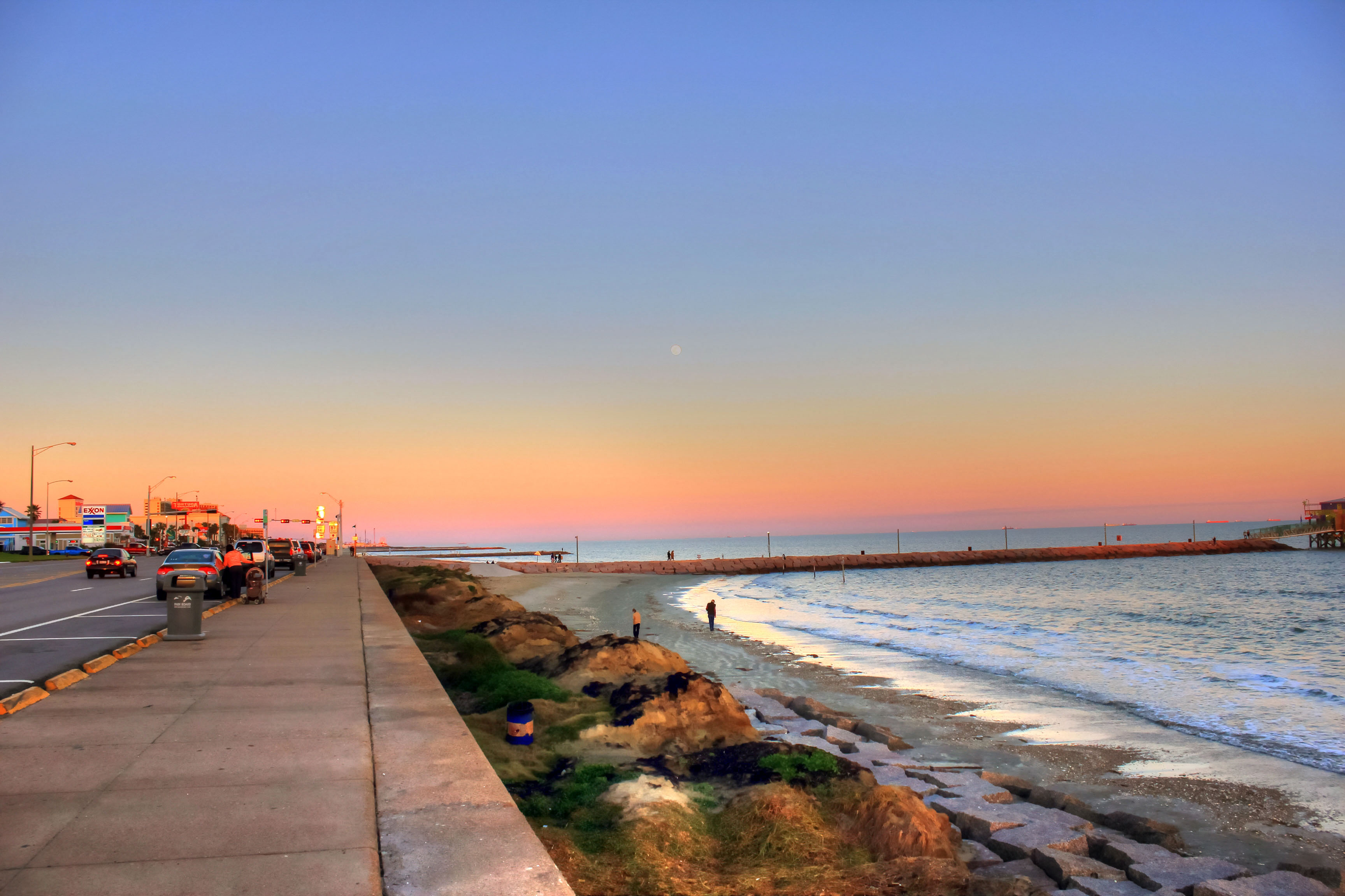 Galveston Seawall Beach