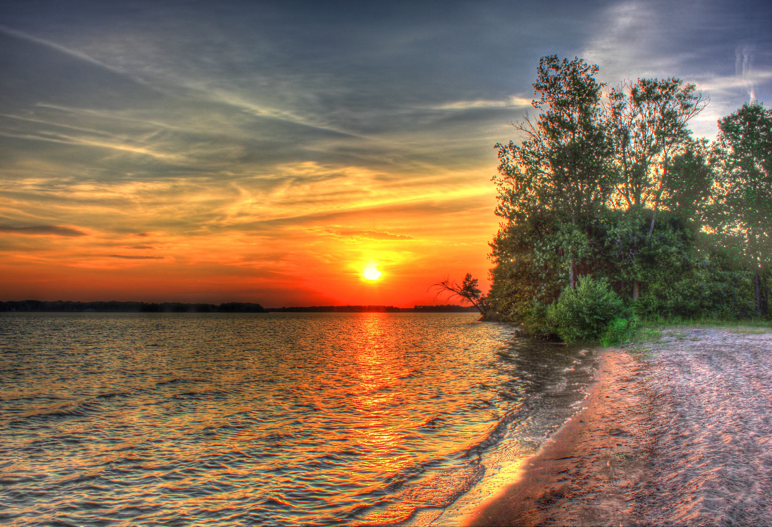 Sunset over Castlerock lake