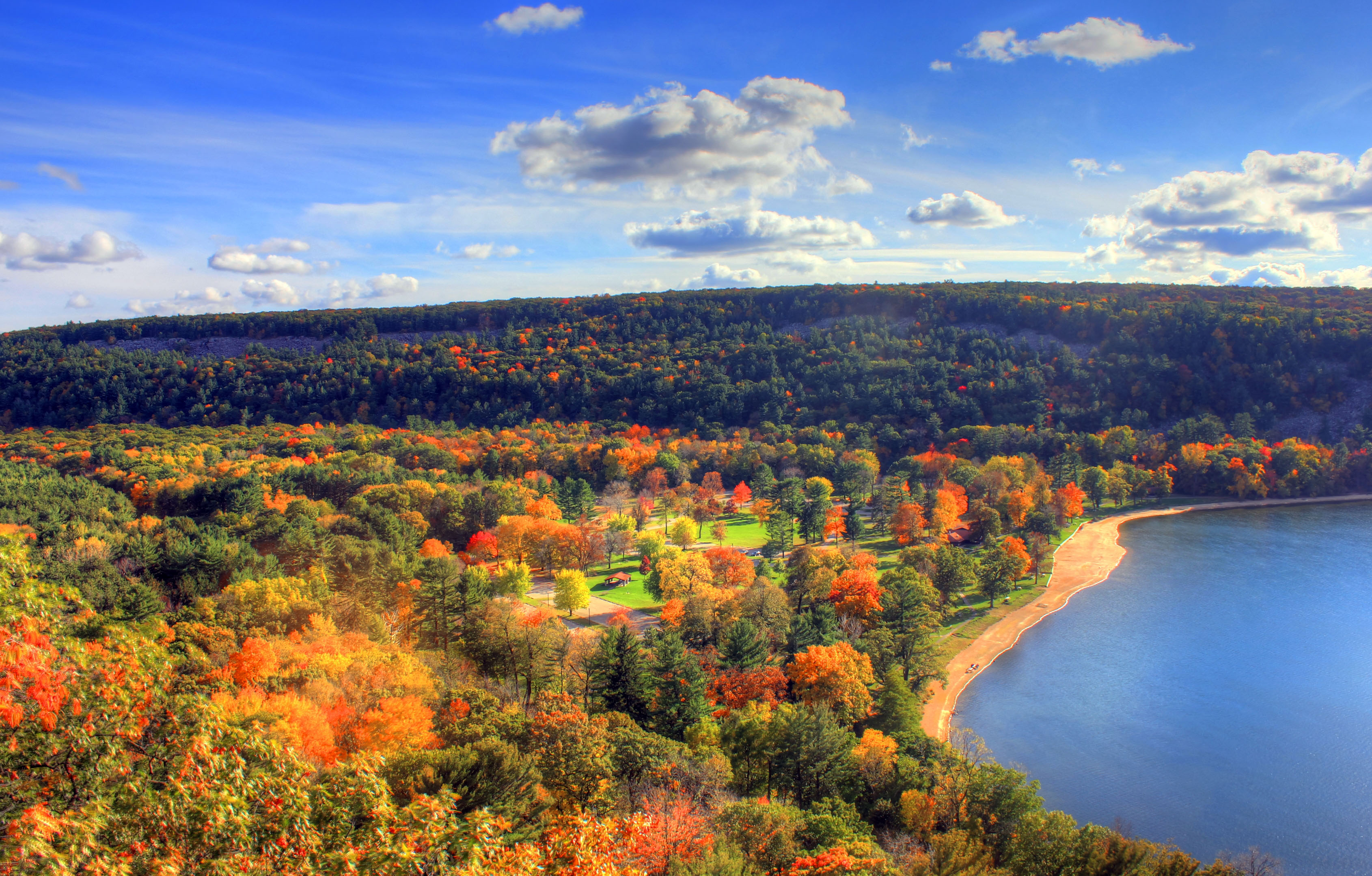 Colorful Forest at Devil's Lake State Park, Wisconsin image Free