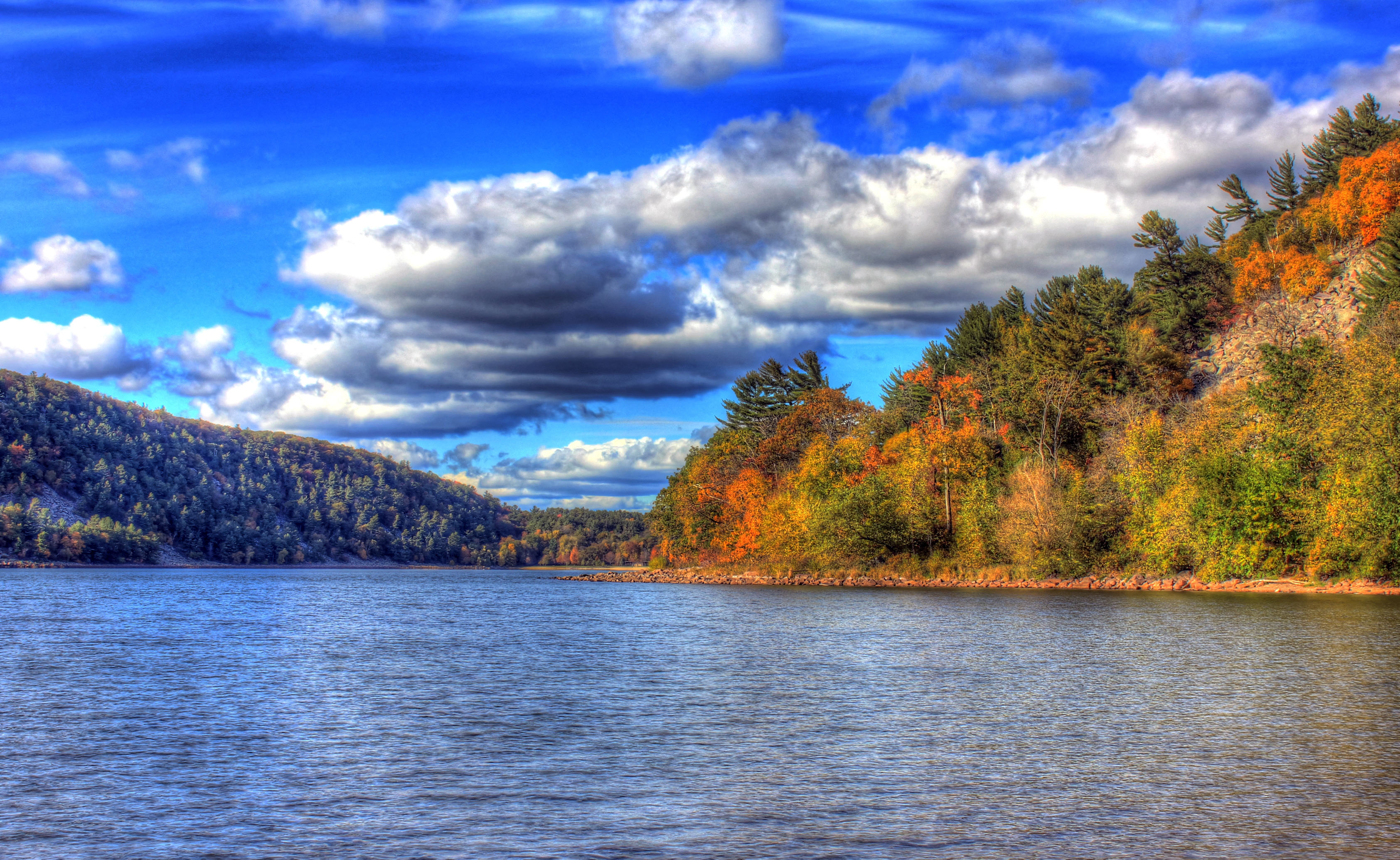 Clouds over the lake