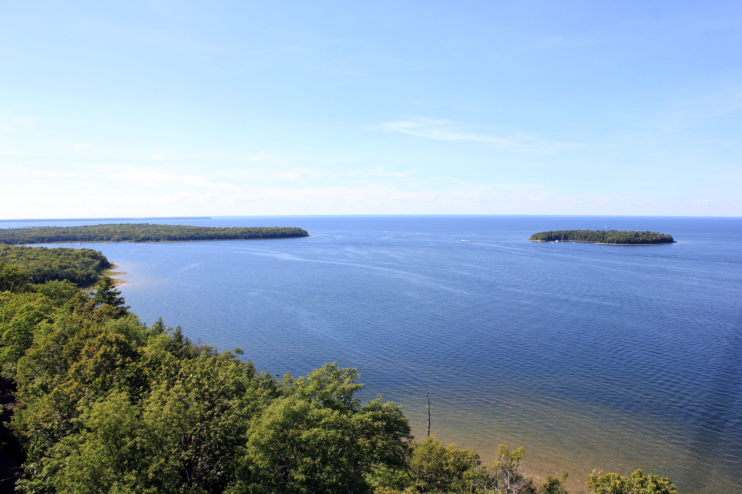 View from the top of the tower, Peninsula State Park