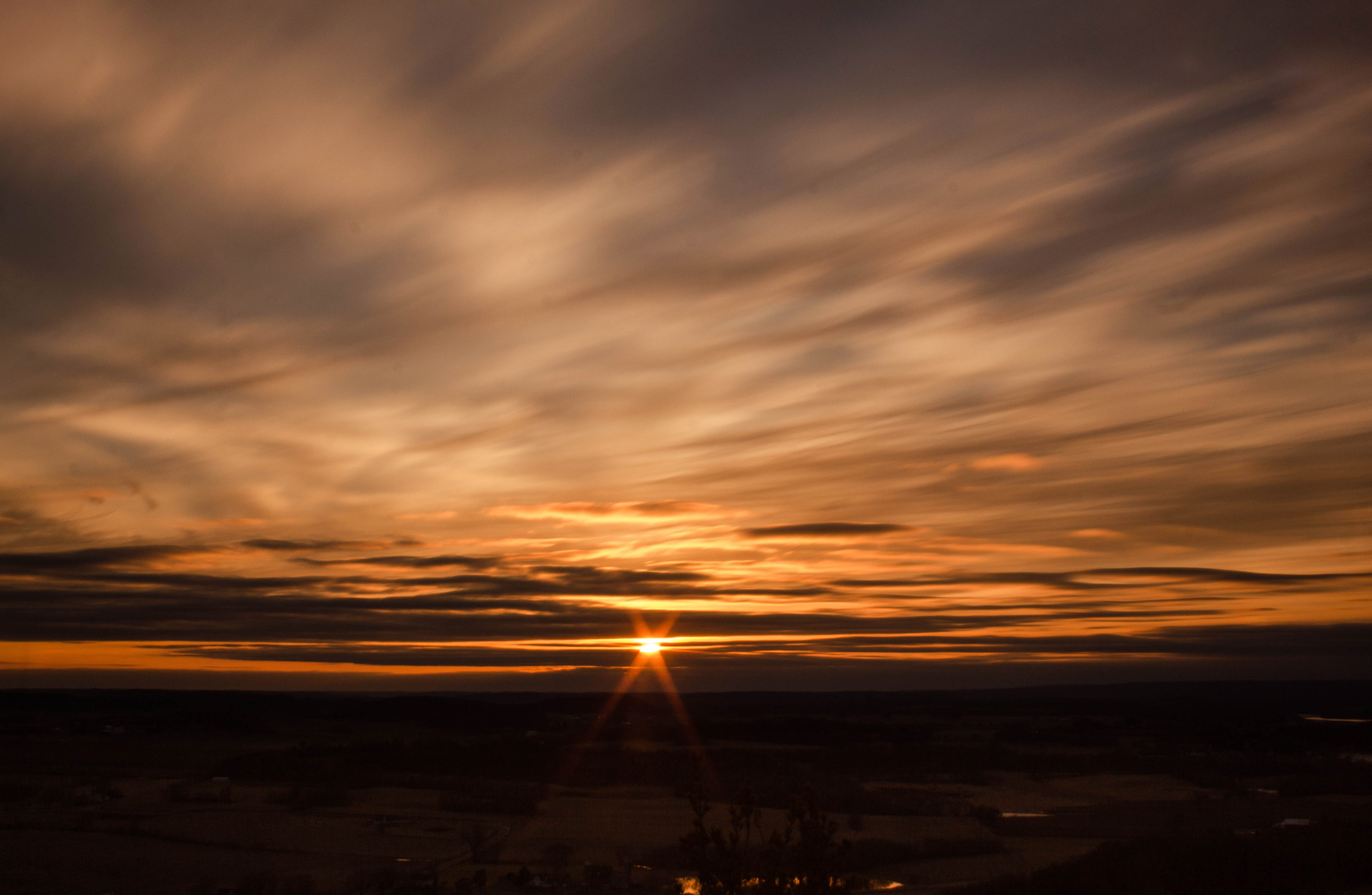 Moving Clouds of sunset at Gibraltar Rock, Wisconsin Free Stock Photo image - Free stock photo ...
