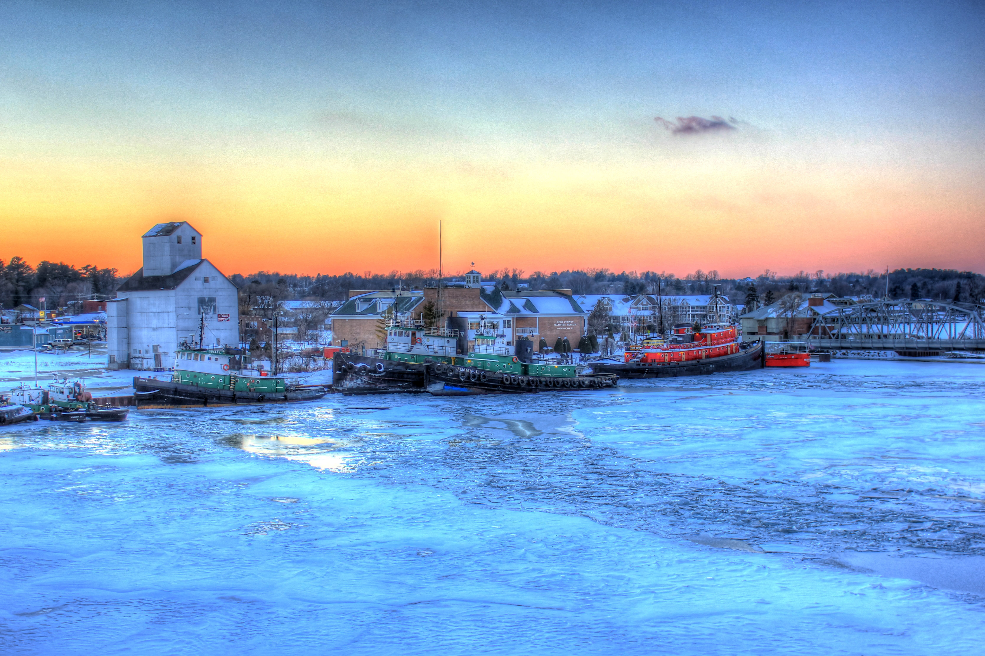 Boats wintering in Sturgeon Bay