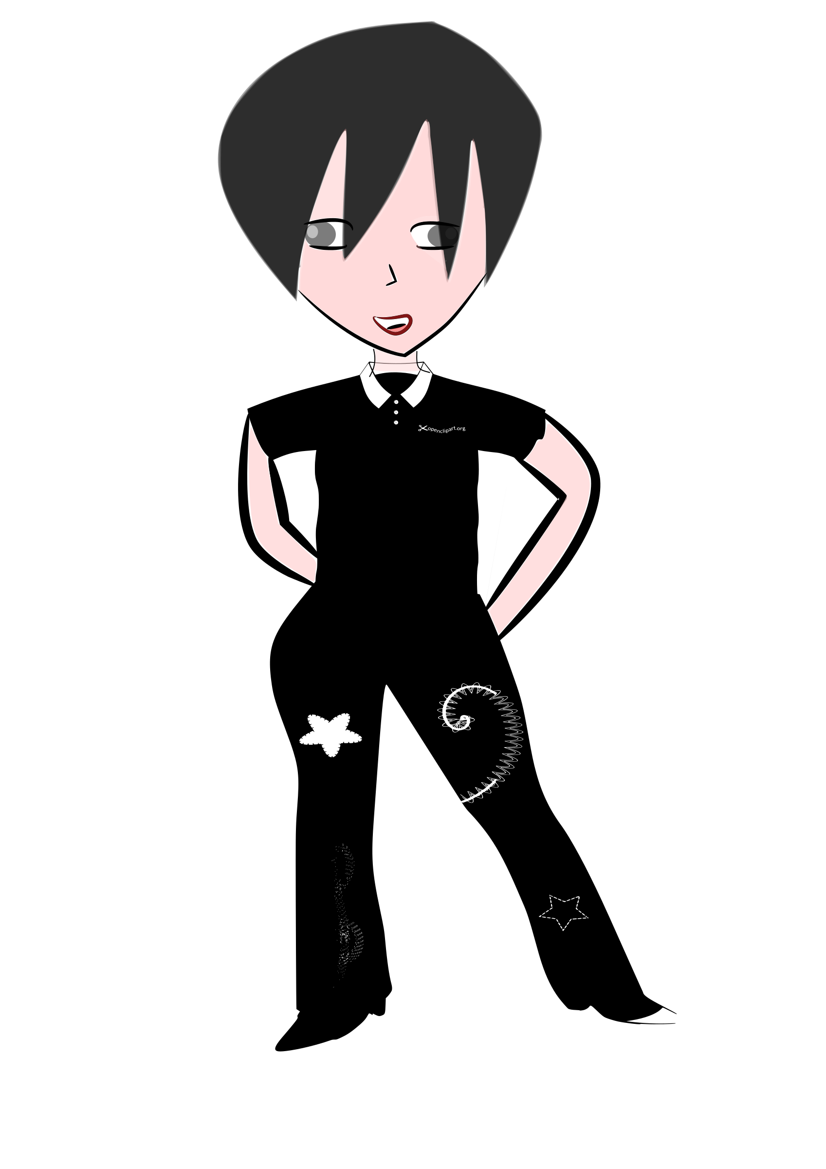 Teenage Anime Girl - Openclipart