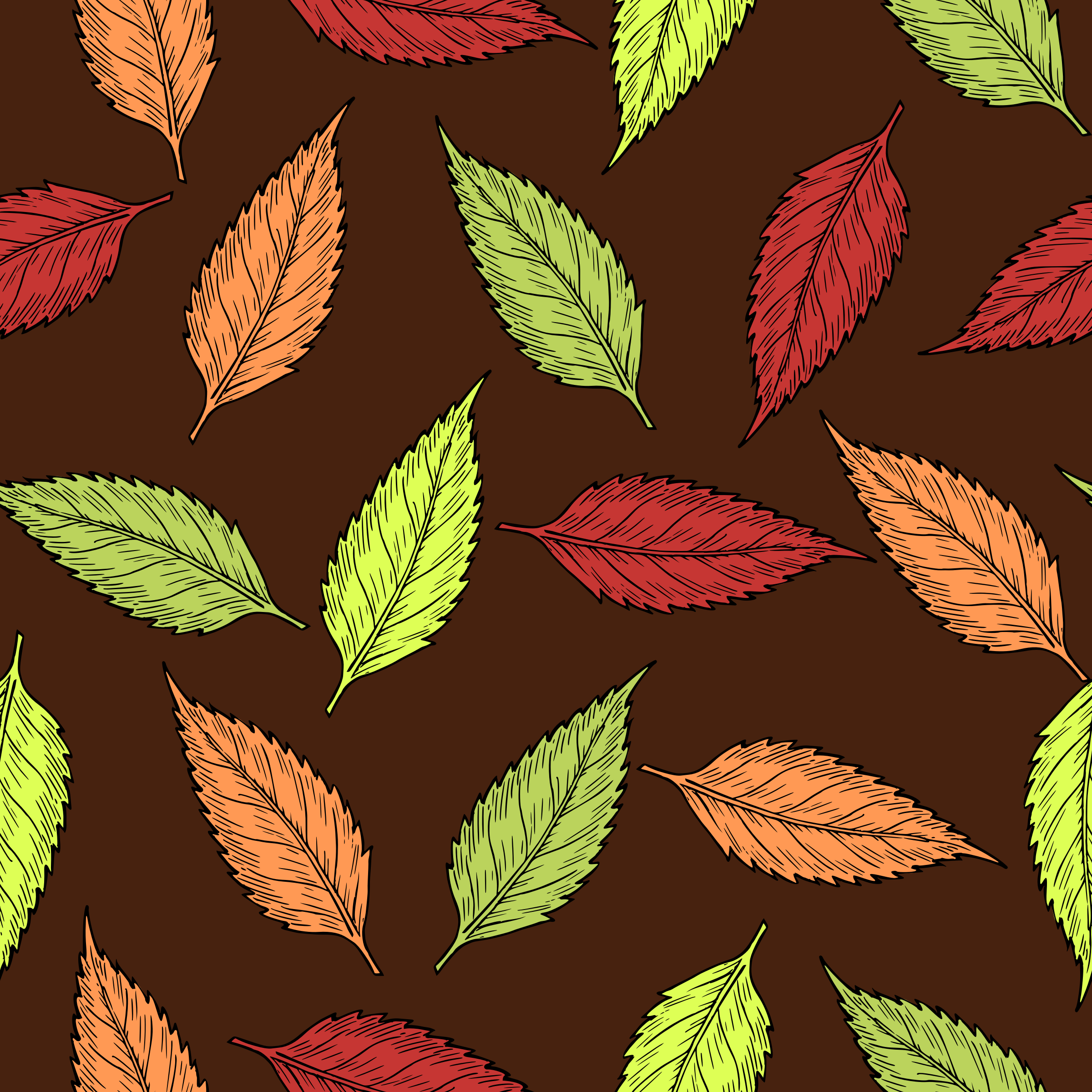 Autumn Leaves Vector Clipart image - Free stock photo - Public Domain