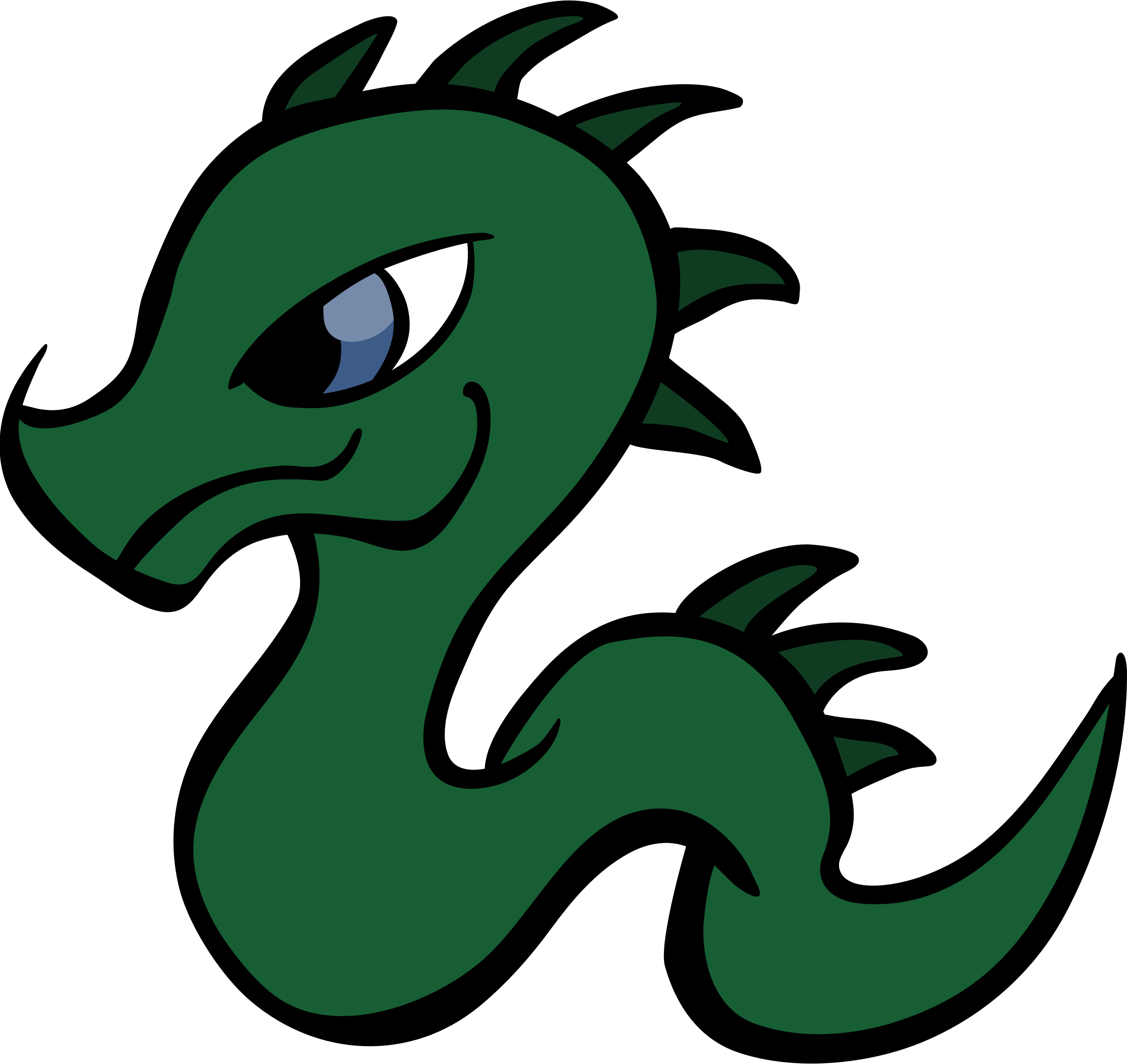 Baby Dragon Vector Clipart image Free stock photo