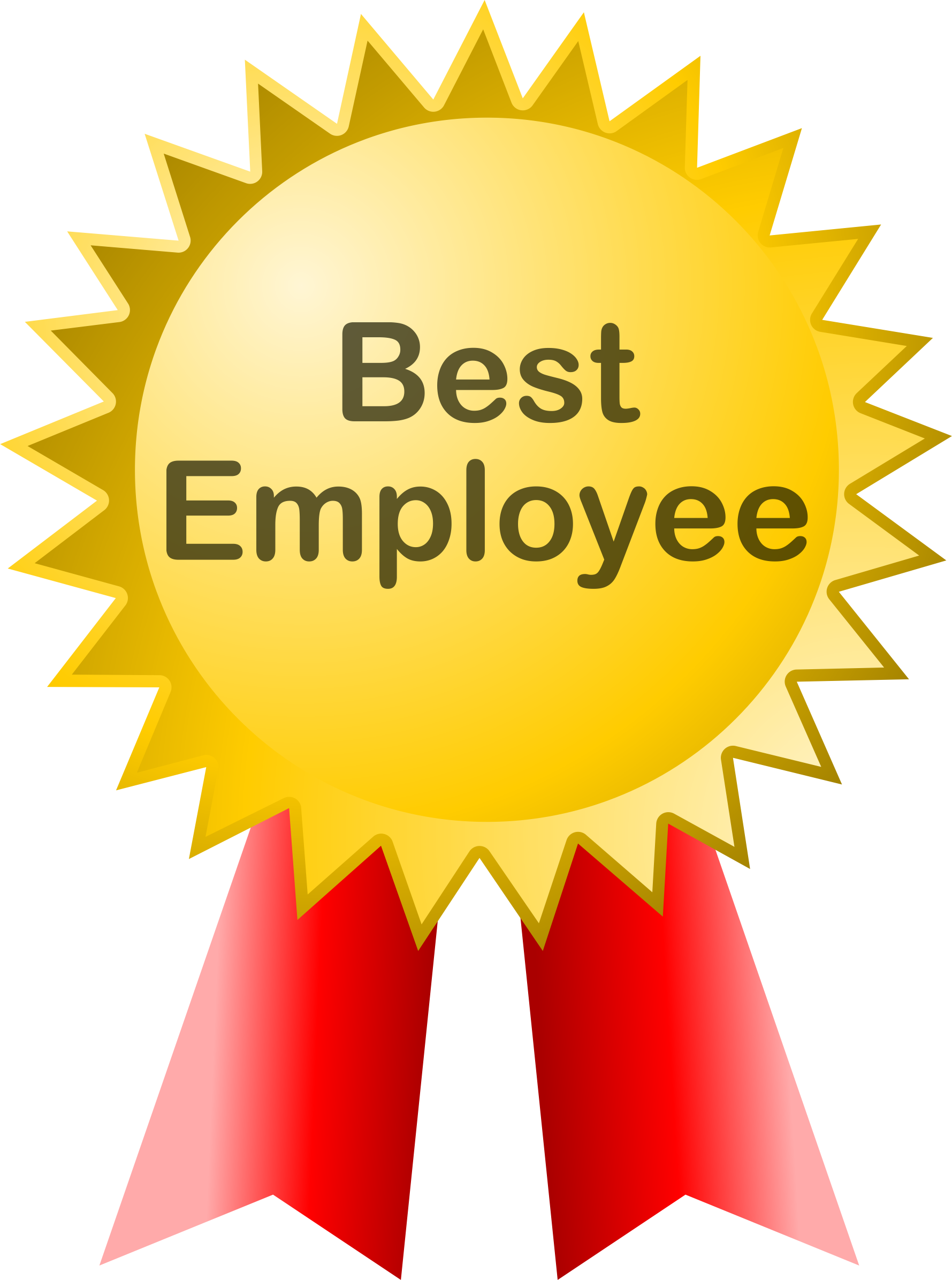 Best Employee Badge Award Vector Clipart image - Free stock photo