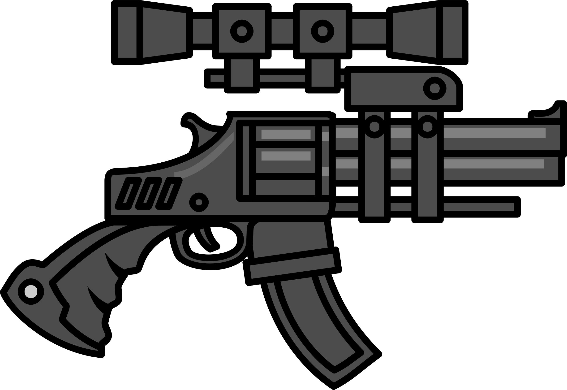 Big Gun with Scope vector clipart image - Free stock photo