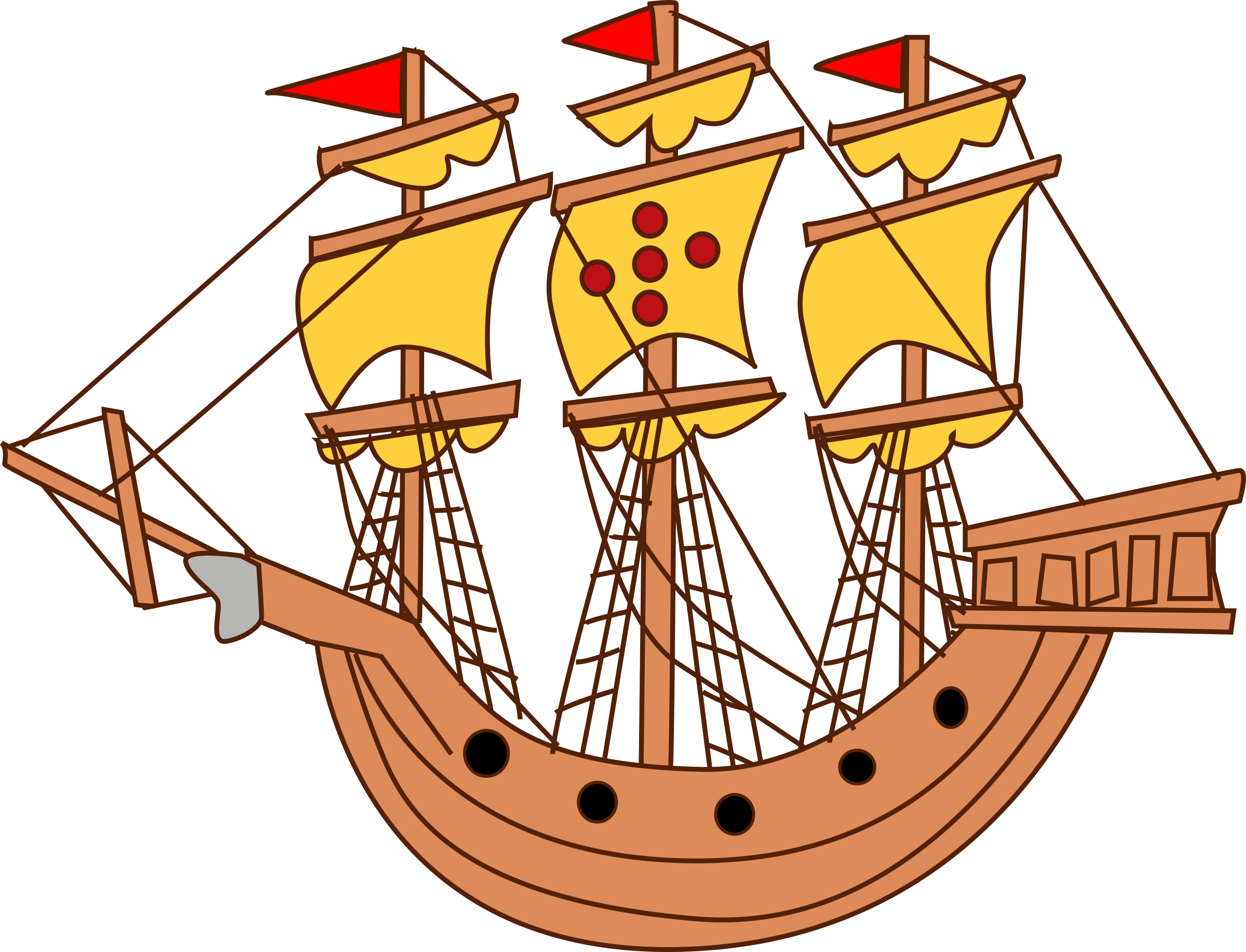 Big Sailing Ship Vector Clipart image Free stock photo Public Domain photo CC0 Images