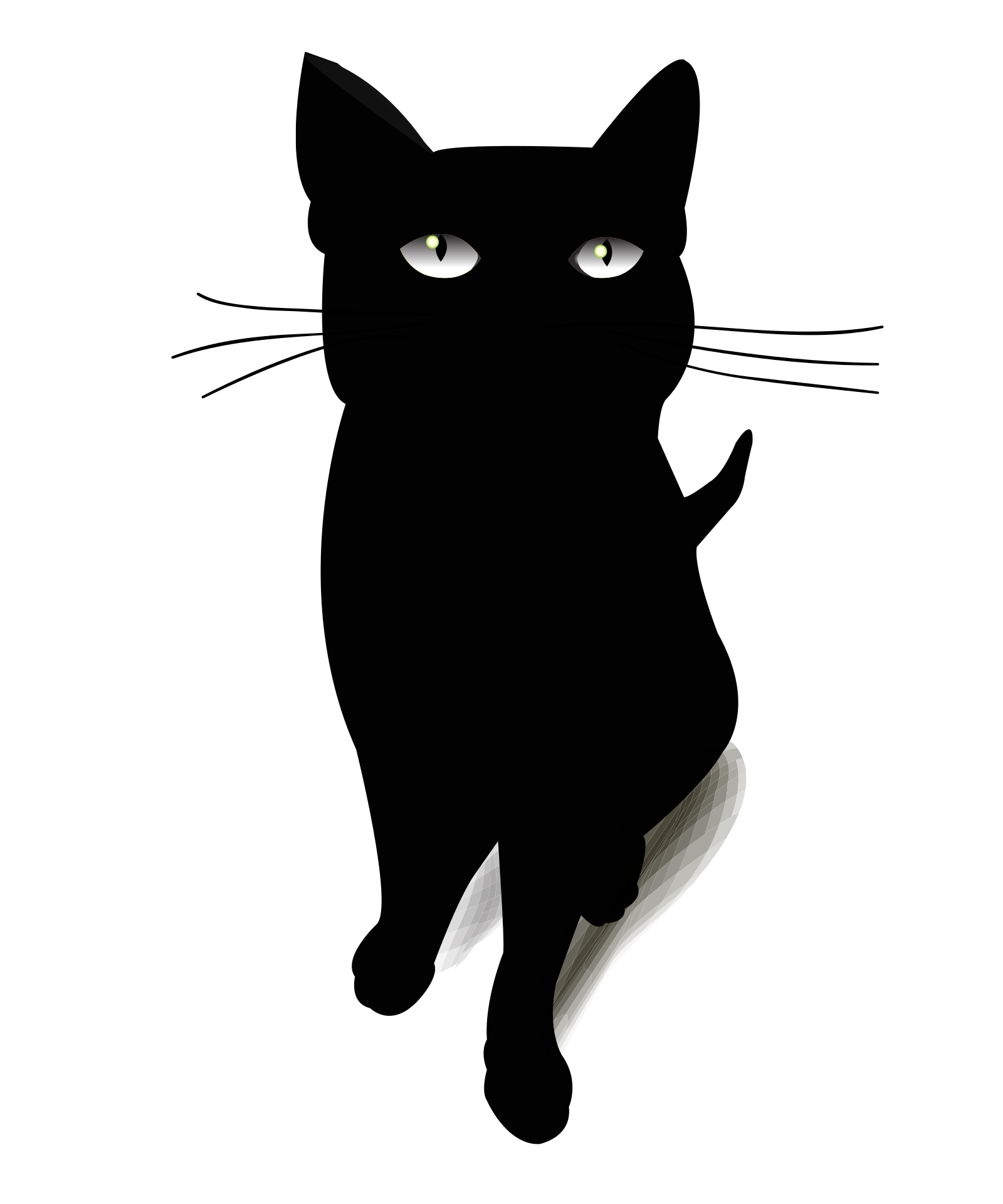 Black And White Cat Svg