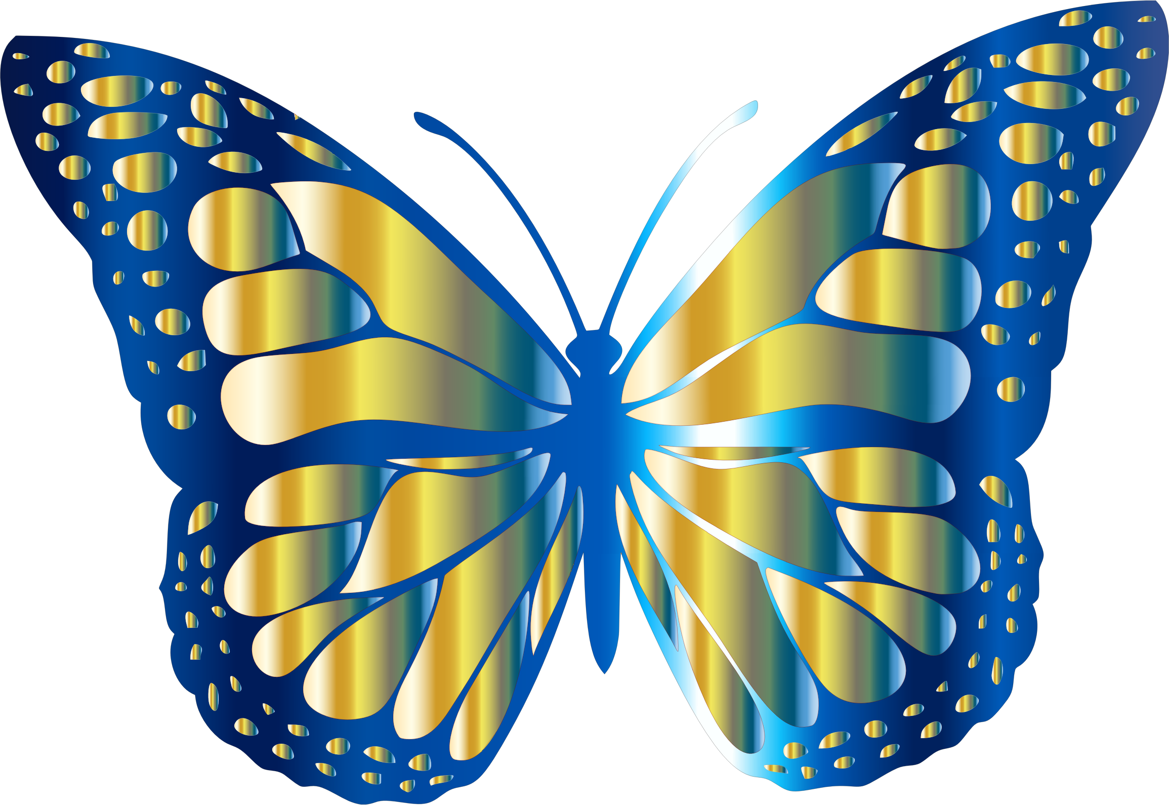 Golden Butterfly PNG Transparent Images Free Download, Vector Files