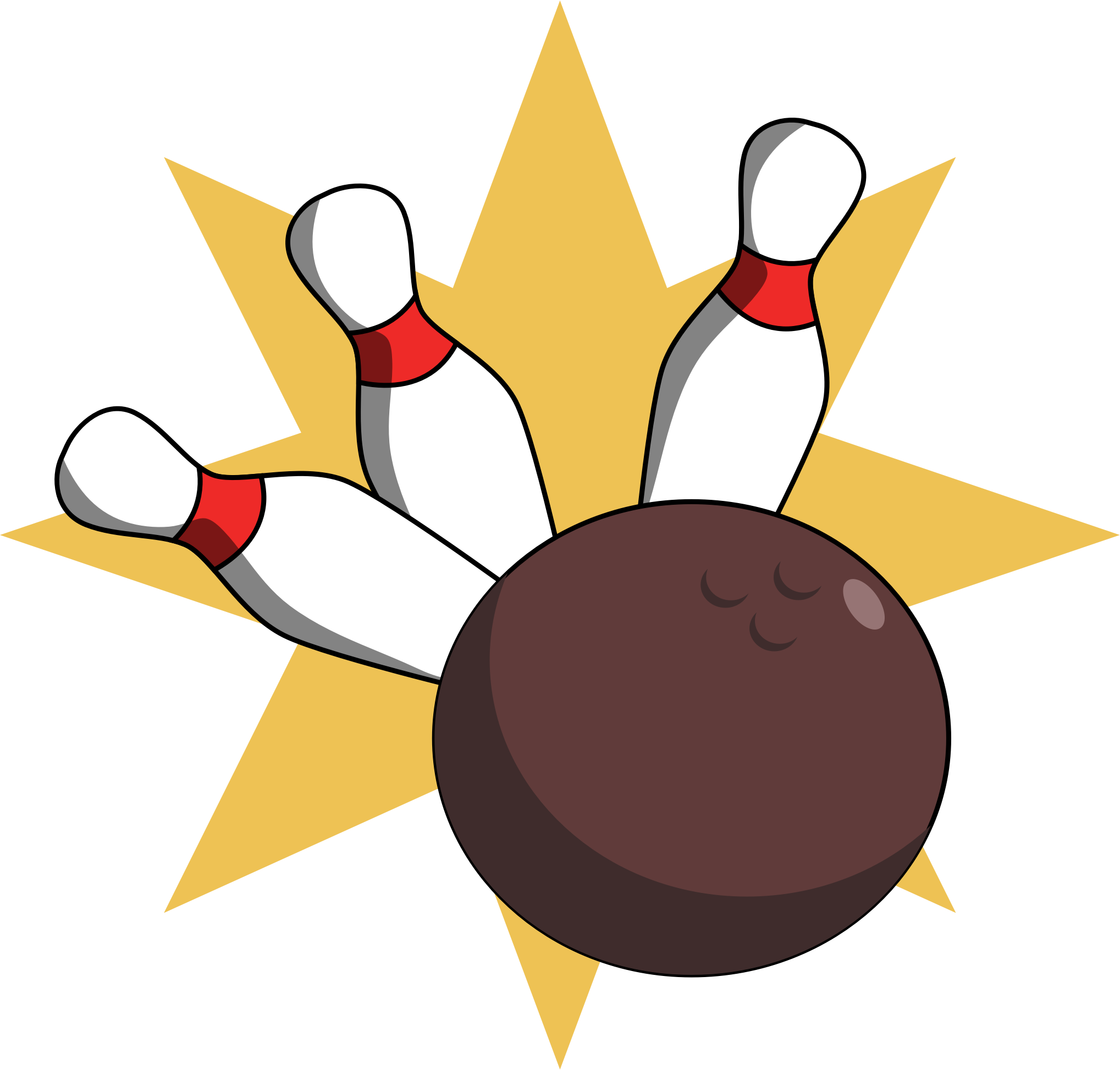 Bowling Ball hitting pins vector clipart image Free stock photo Public Domain photo CC0 Images