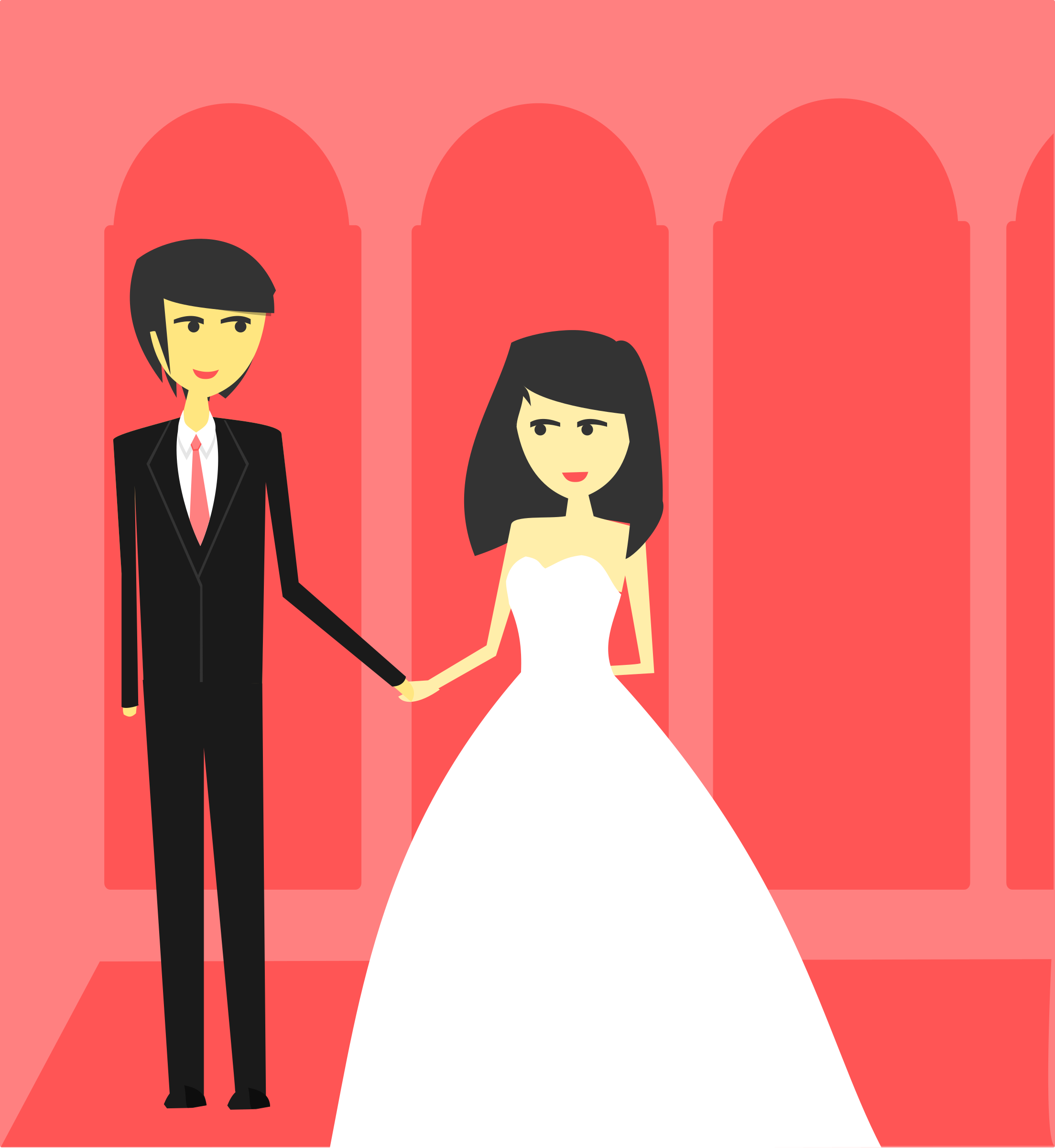 Download Bride and Groom Wedding Vector Clipart image - Free stock ...