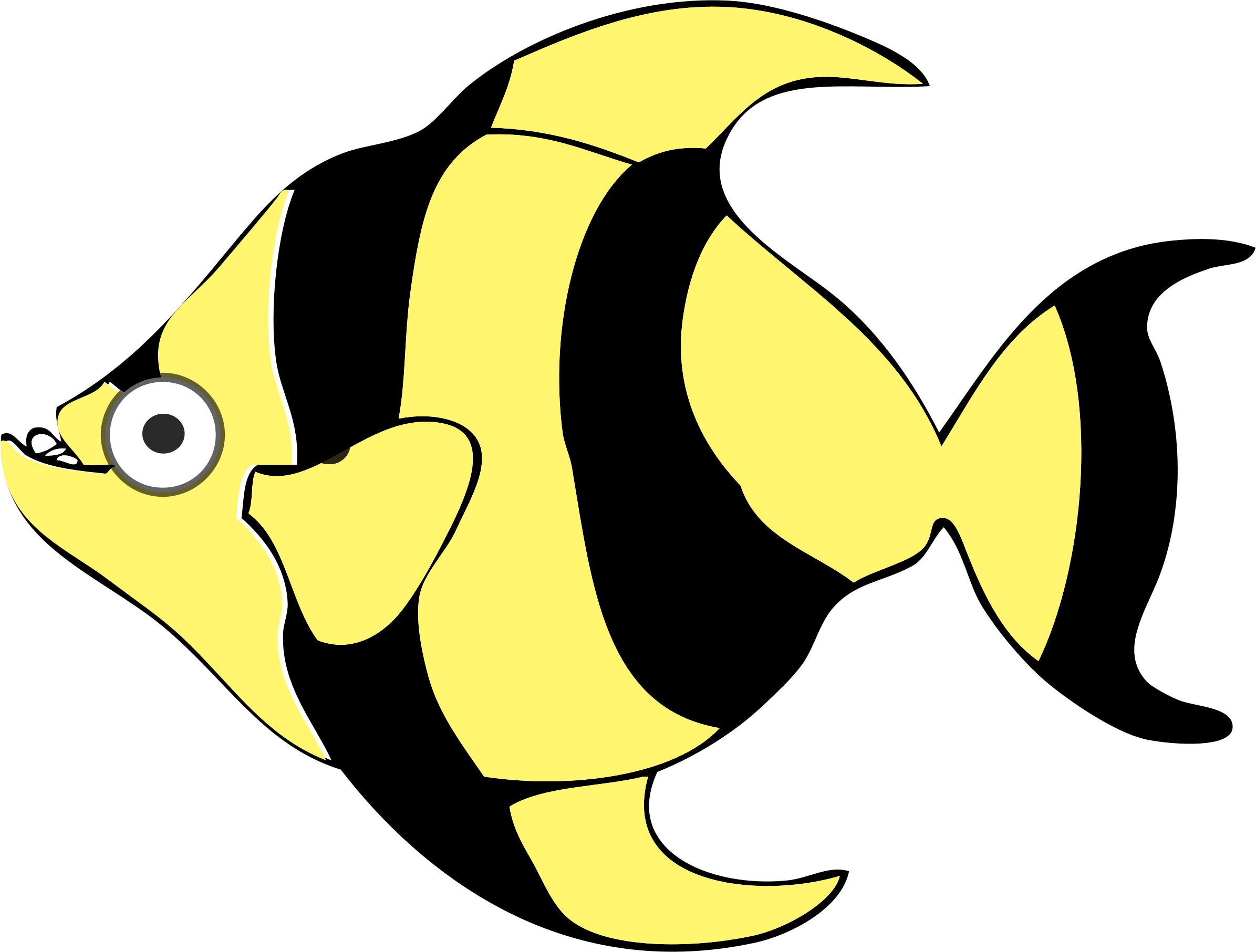 Cartoon tropical fish Vector Clipart image Free stock