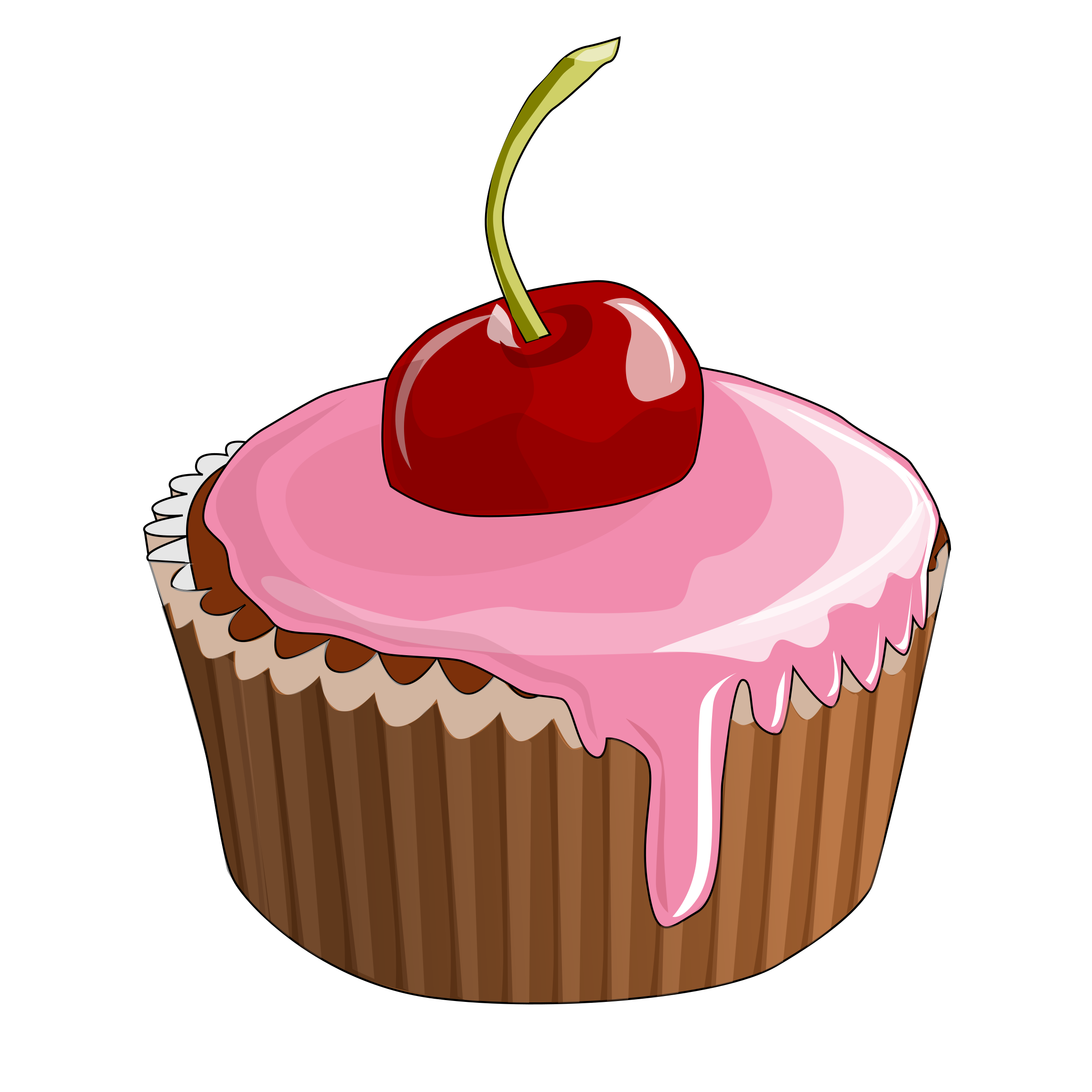 Cherry Cupcake Vector Clipart image Free stock photo Public Domain photo CC0 Images