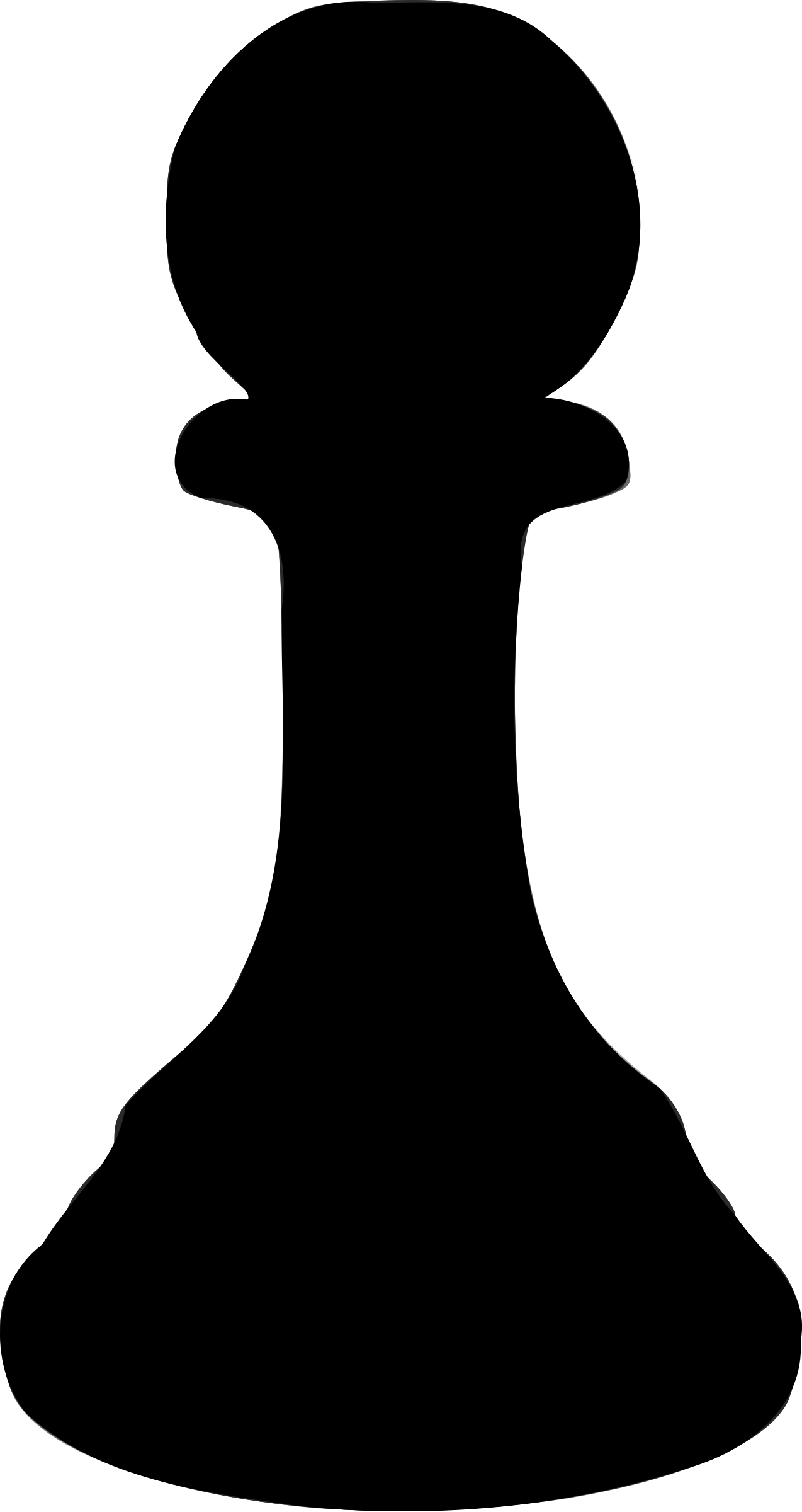 Silhouette of a pawn chess piece Royalty Free Vector Image
