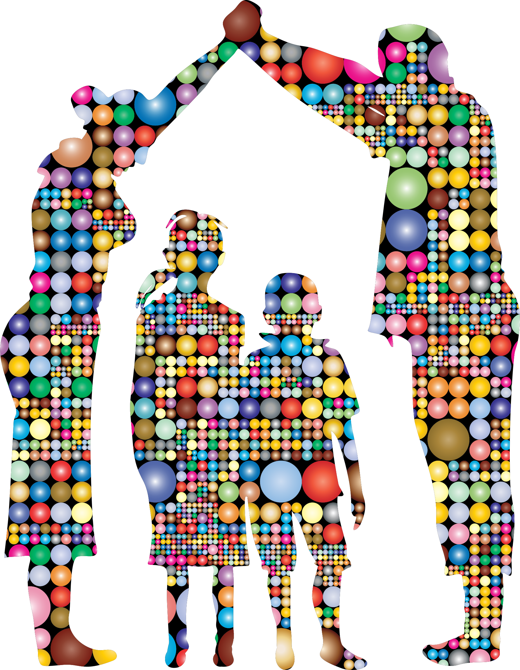Download Family made of Prismatic Circles vector clipart image - Free stock photo - Public Domain photo ...