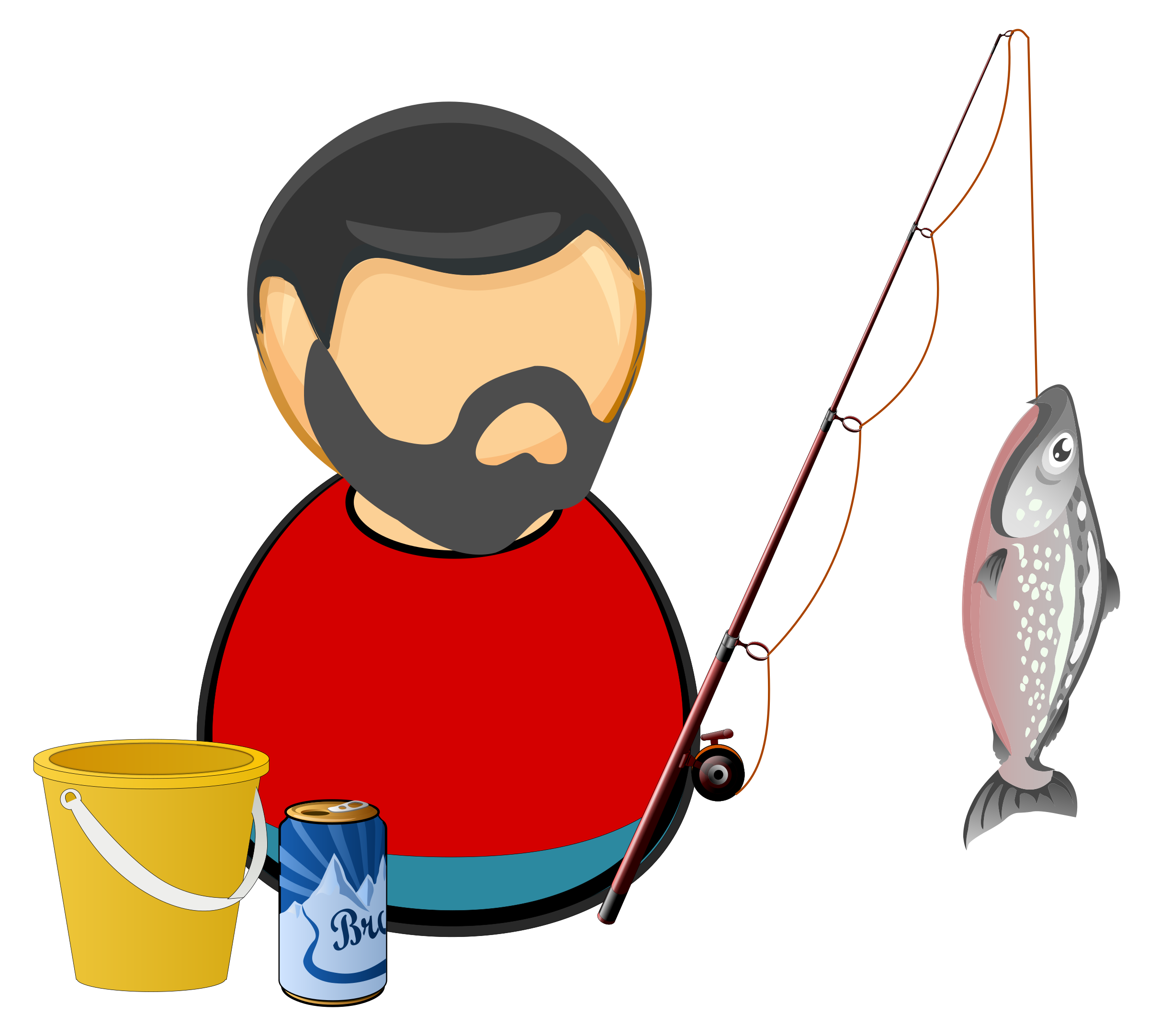 Fisherman and Angler Vector Clipart image - Free stock photo