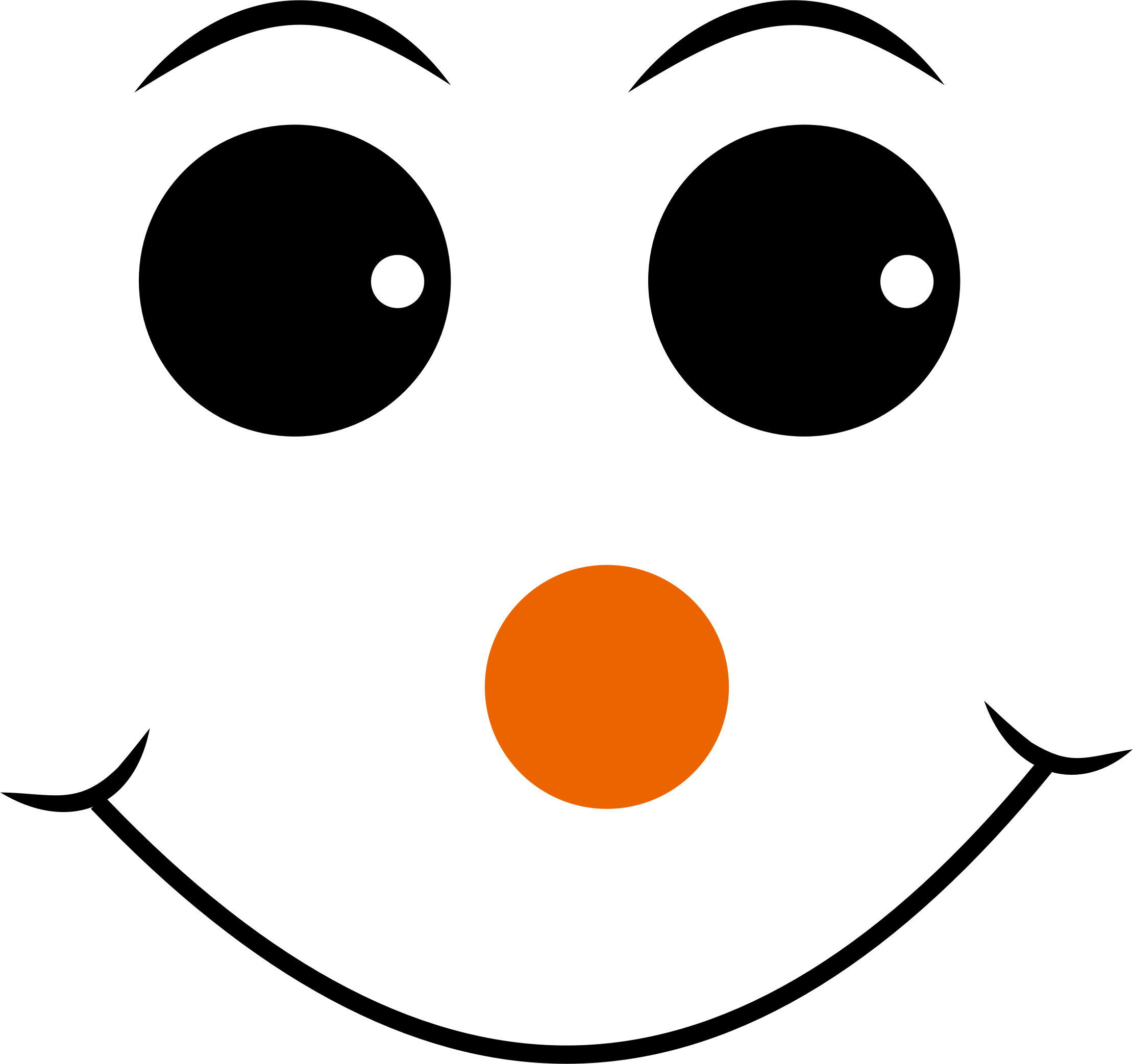 Download Happy face with orange nose vector file image - Free stock ...