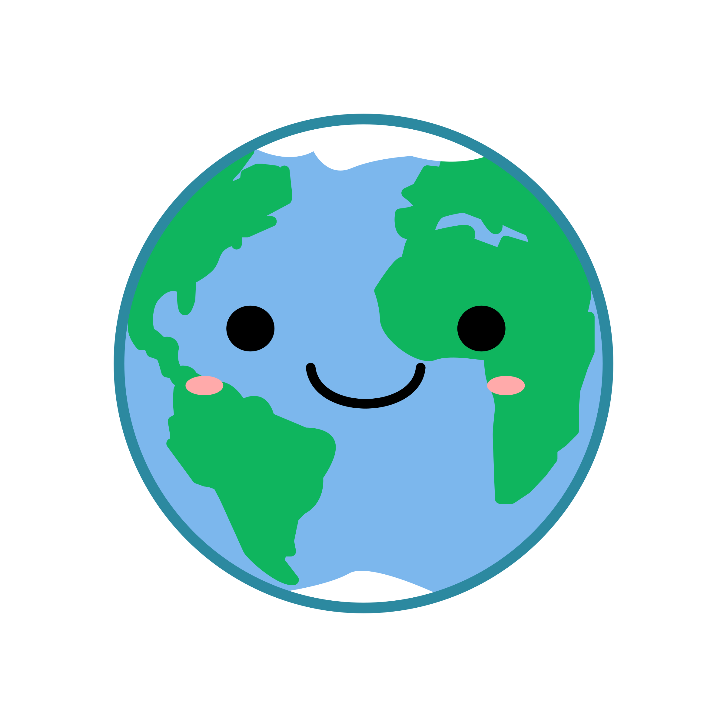 Kawaii Earth Vector Clipart image - Free stock photo - Public Domain