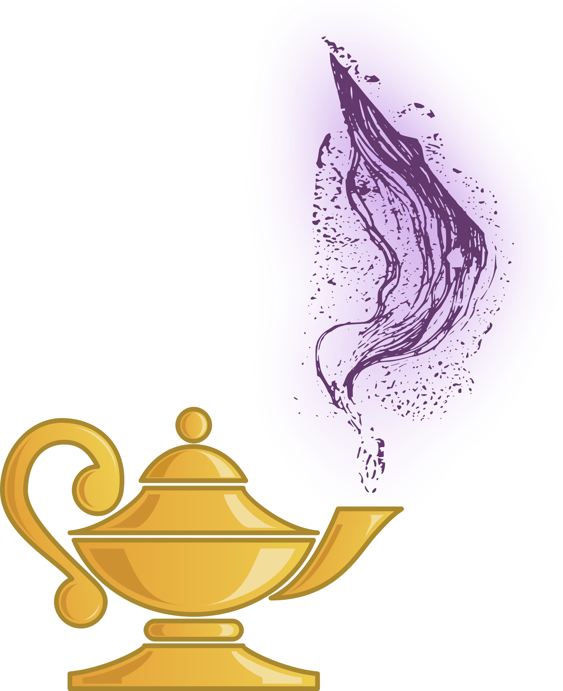 Magic Lamp with purple smoke coming out vector clipart image - Free stock photo - Public Domain ...