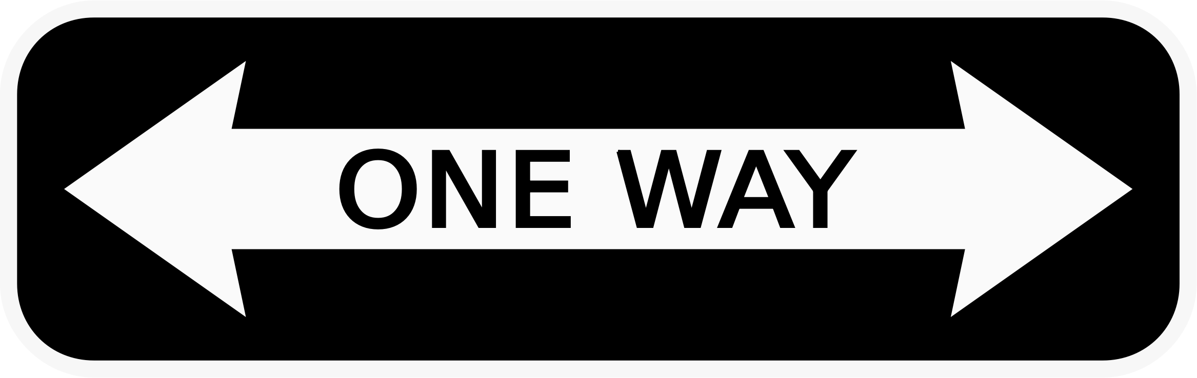 One Way Sign pointing two ways vector clipart image - Free stock photo ...