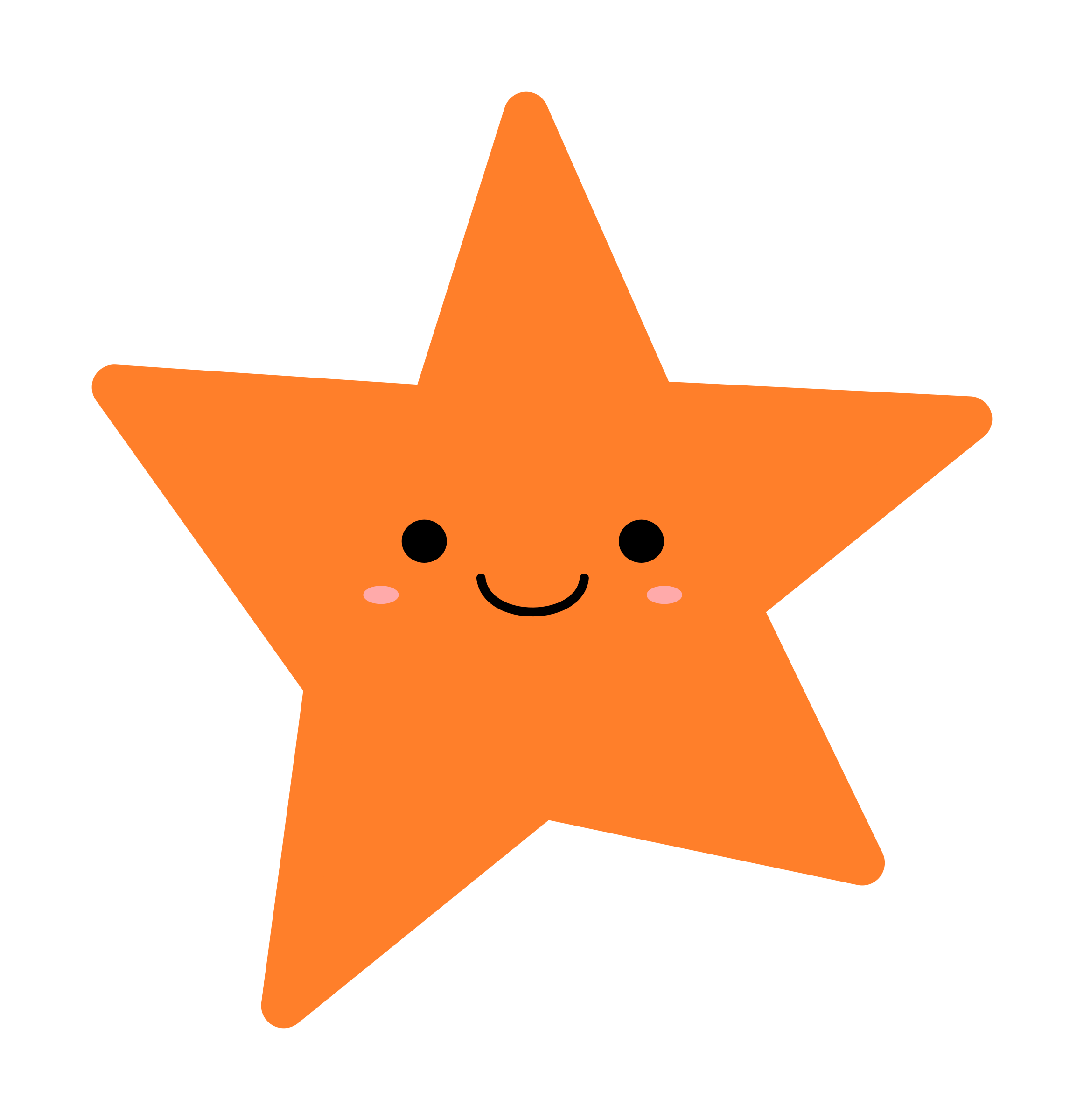 Orange Star Clipart