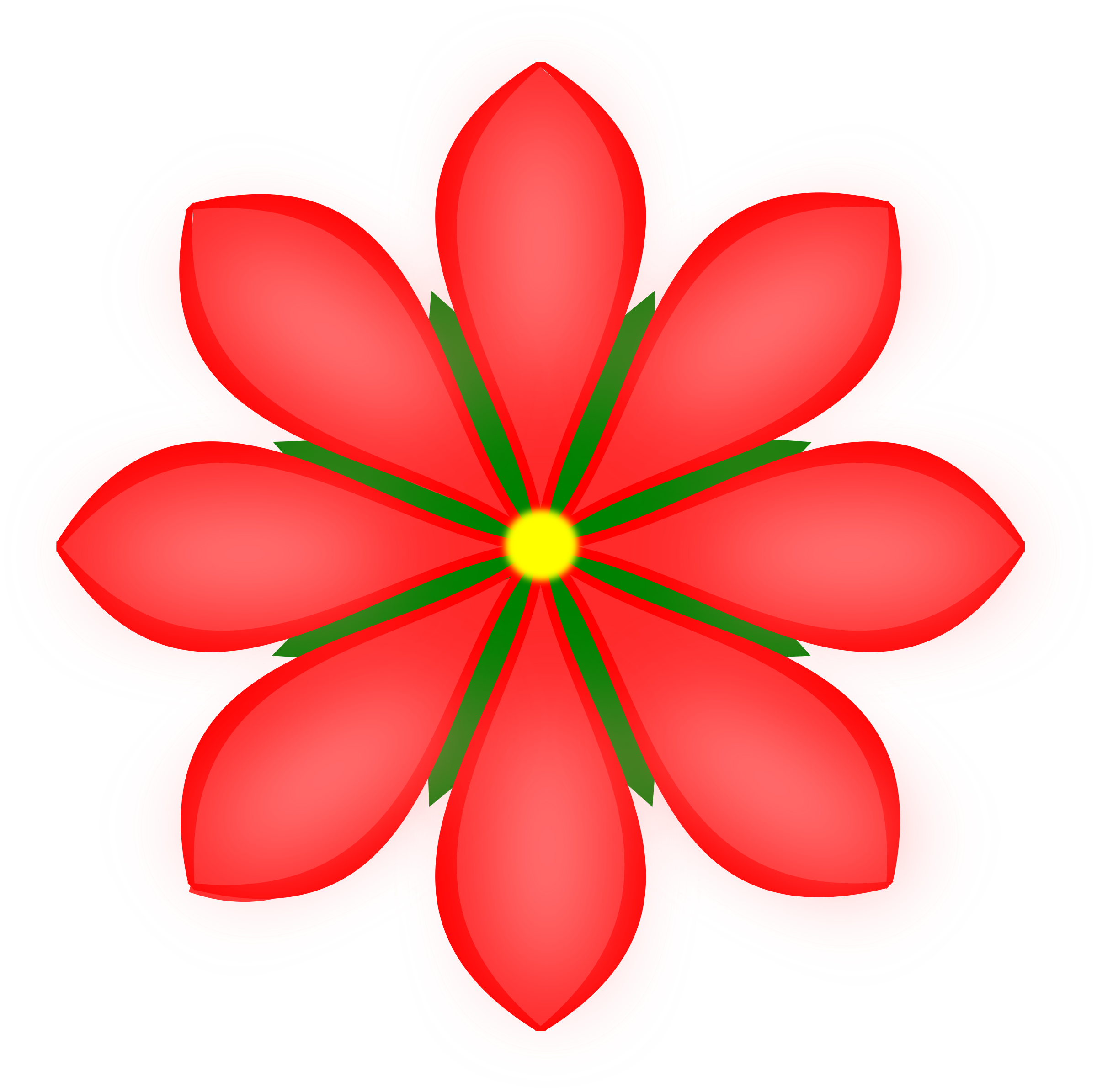 Red Flower vector  image Free stock photo Public Domain 