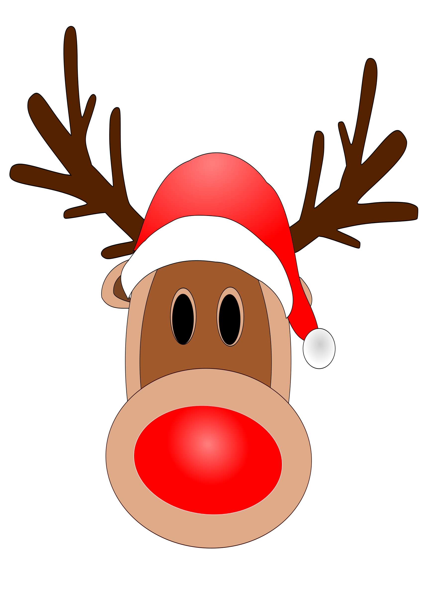 Download Reindeer with Red Nose vector clipart image - Free stock photo - Public Domain photo - CC0 Images