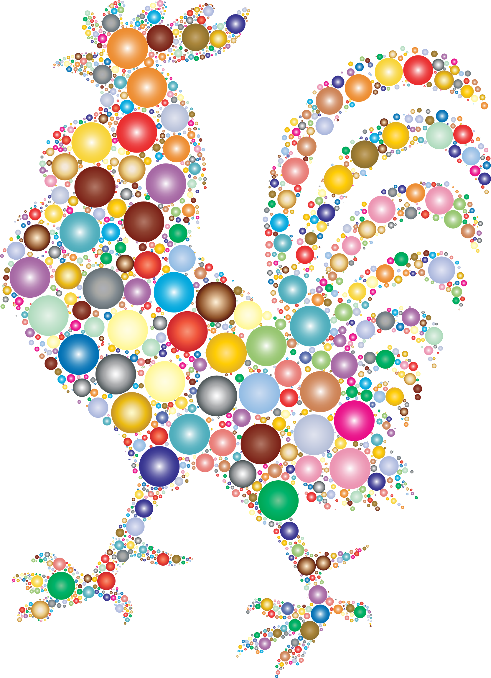 Download Rooster made from Colorful Orbs vector clipart image - Free stock photo - Public Domain photo ...