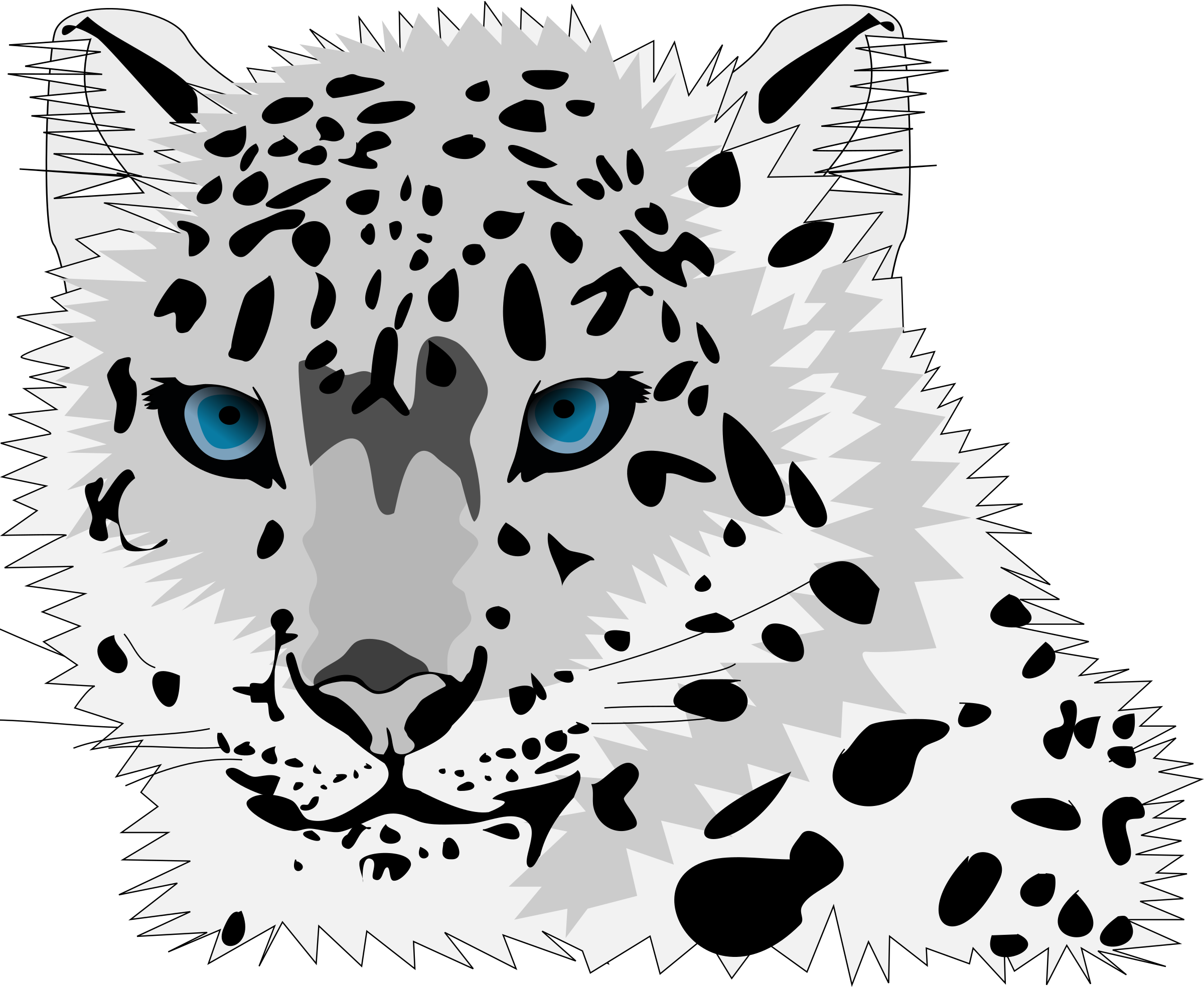 Snow Leopard Vector Graphic image - Free stock photo - Public Domain